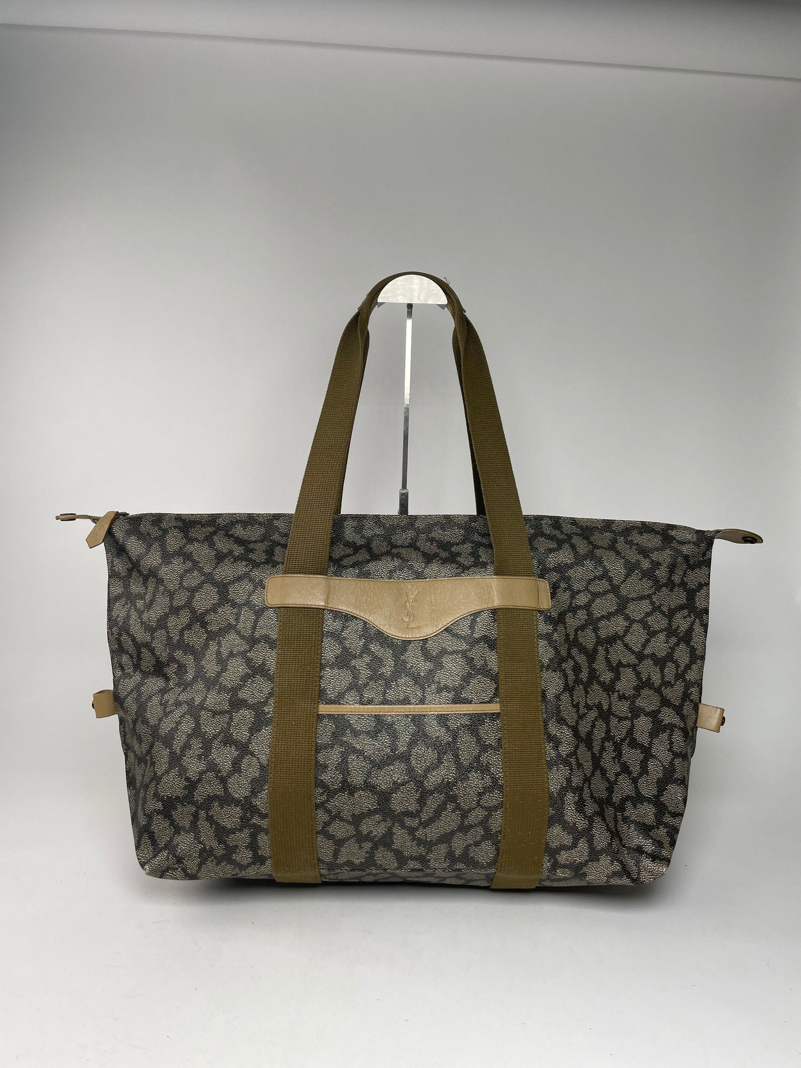 Other Vintage Yves Saint Laurent Leather Travel Bag Grey/Brown Size ONE SIZE - 5 Thumbnail