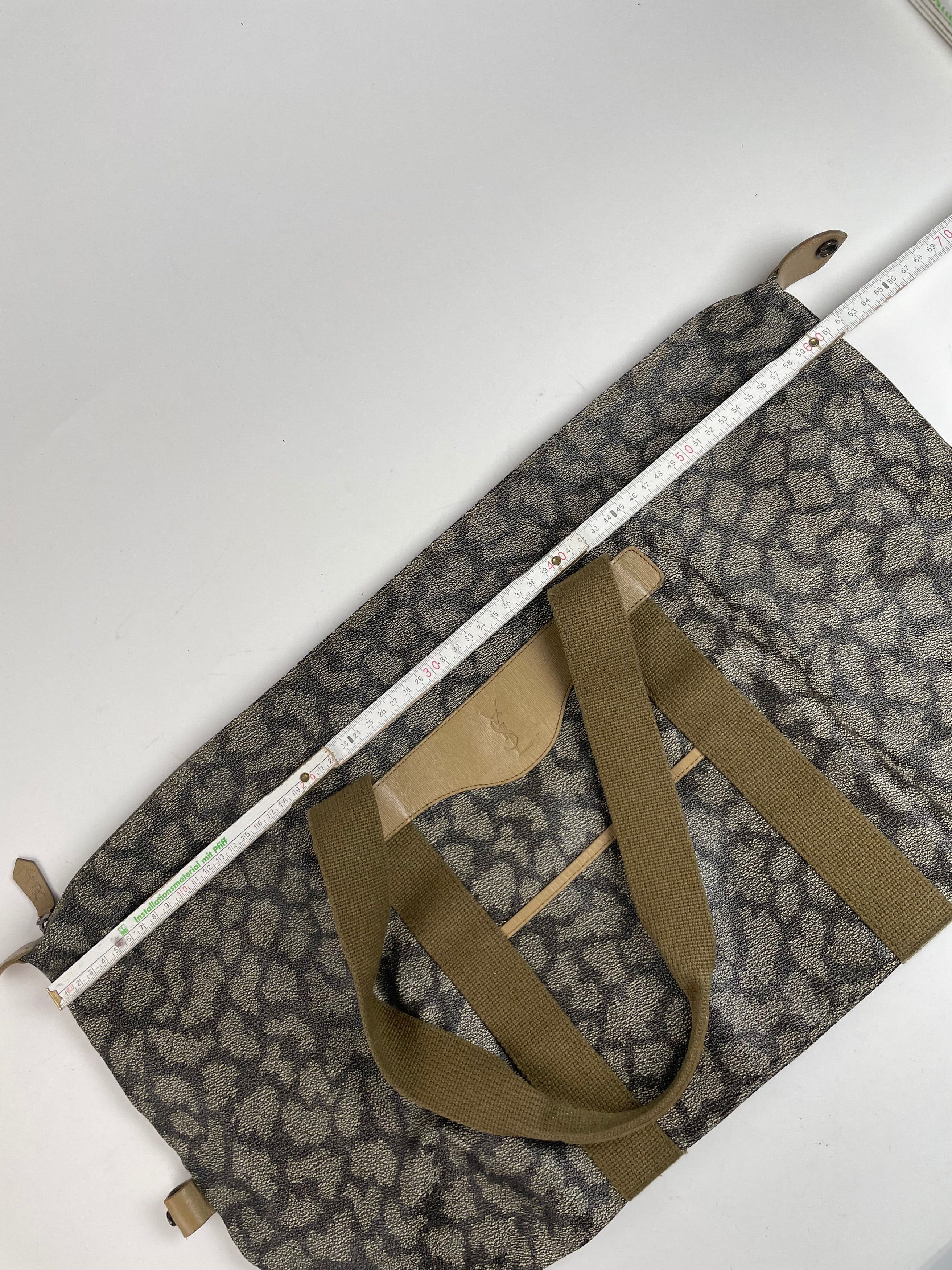 Other Vintage Yves Saint Laurent Leather Travel Bag Grey/Brown Size ONE SIZE - 8 Thumbnail