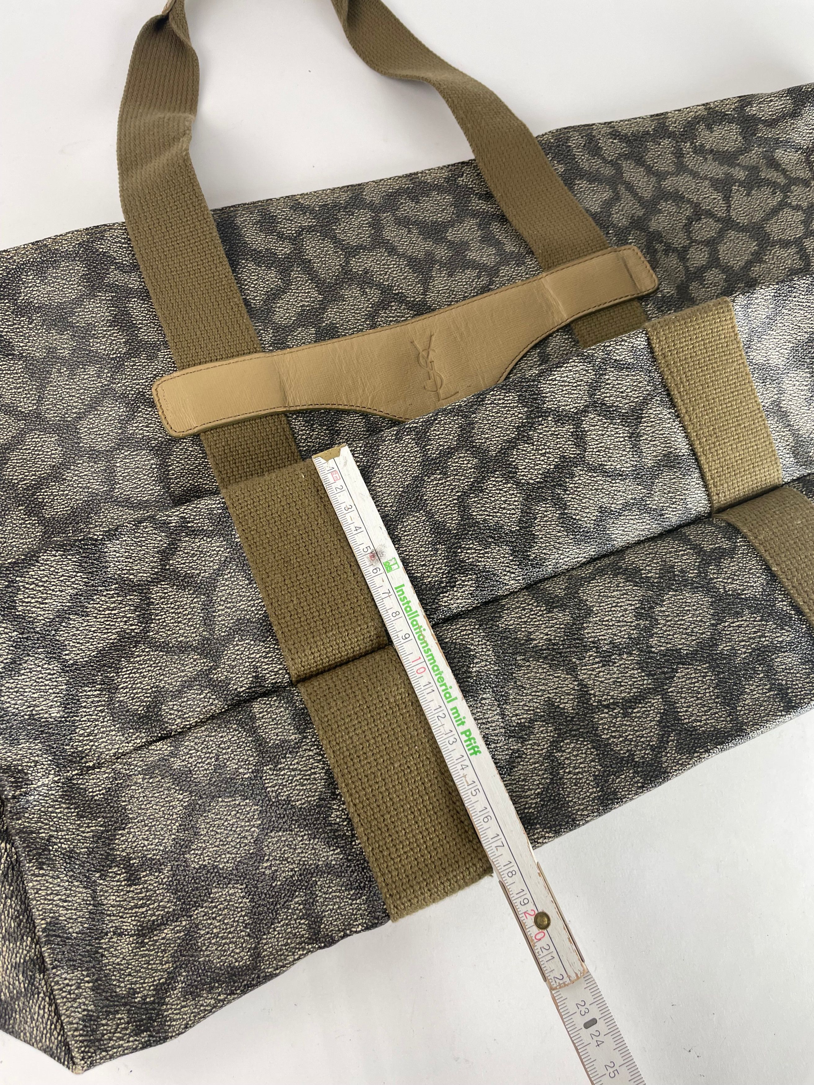 Other Vintage Yves Saint Laurent Leather Travel Bag Grey/Brown Size ONE SIZE - 15 Thumbnail
