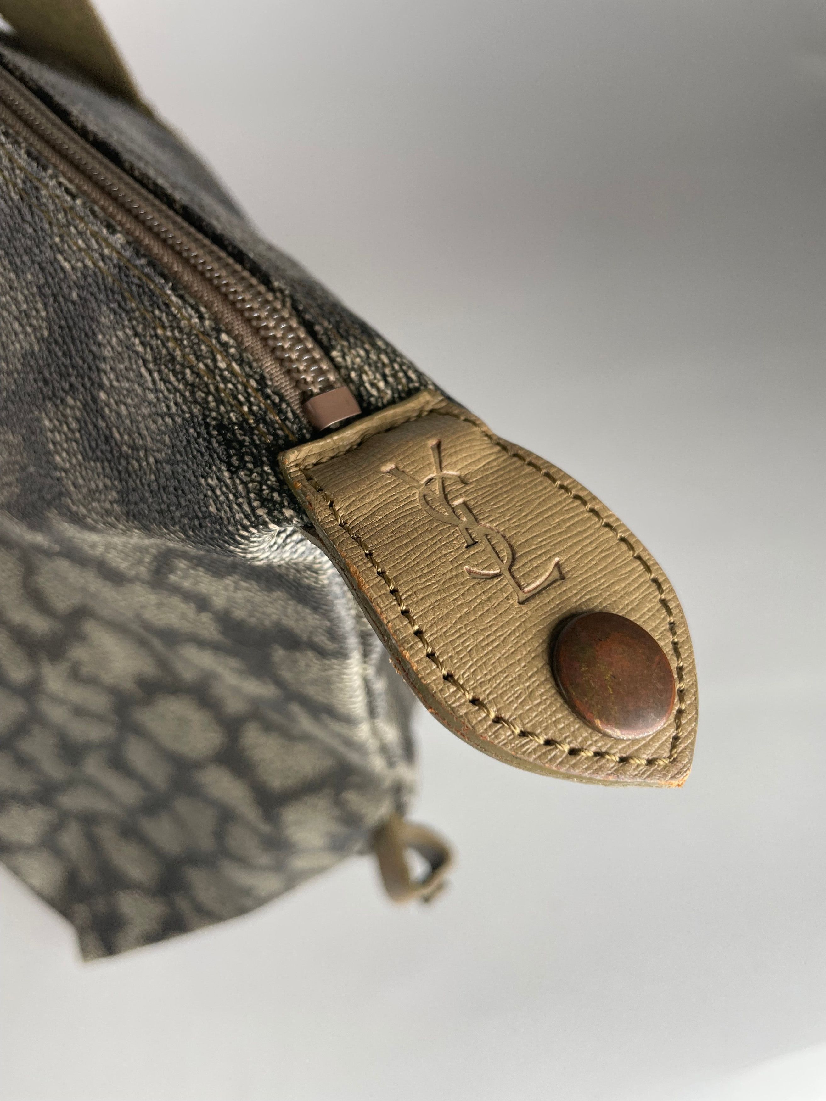 Other Vintage Yves Saint Laurent Leather Travel Bag Grey/Brown Size ONE SIZE - 7 Thumbnail