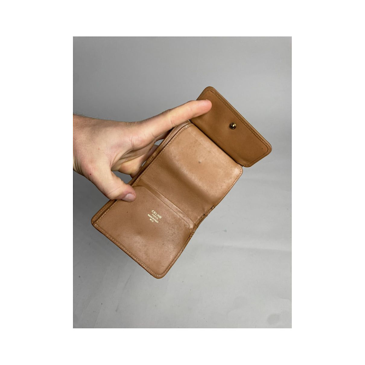 Celine Triomphe Brown Leather Wallet Size ONE SIZE - 4 Thumbnail