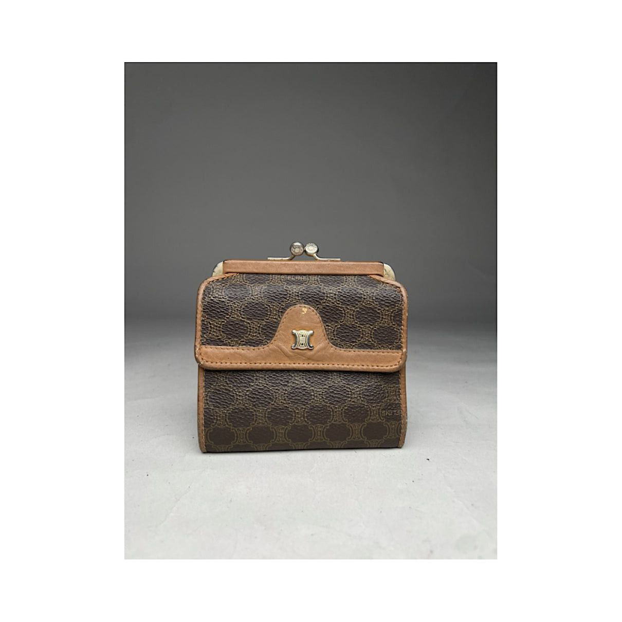 Celine Triomphe Brown Leather Wallet Size ONE SIZE - 2 Thumbnail