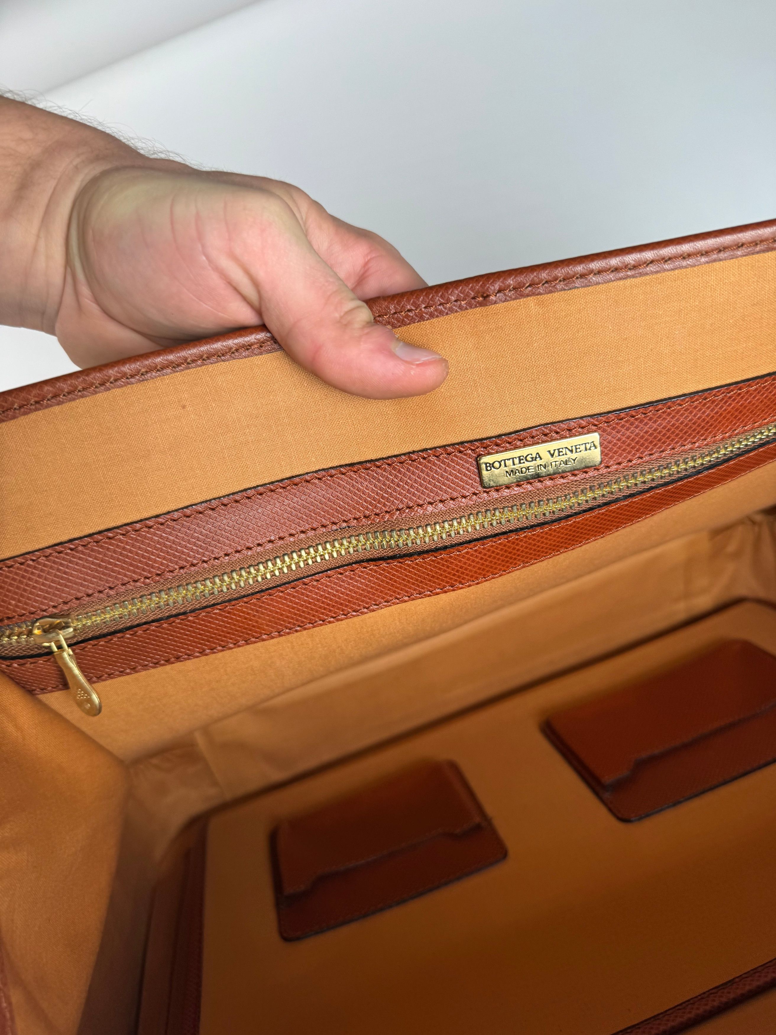 Bottega Veneta Vintage leather Suitcase black / Brown Size ONE SIZE - 4 Thumbnail