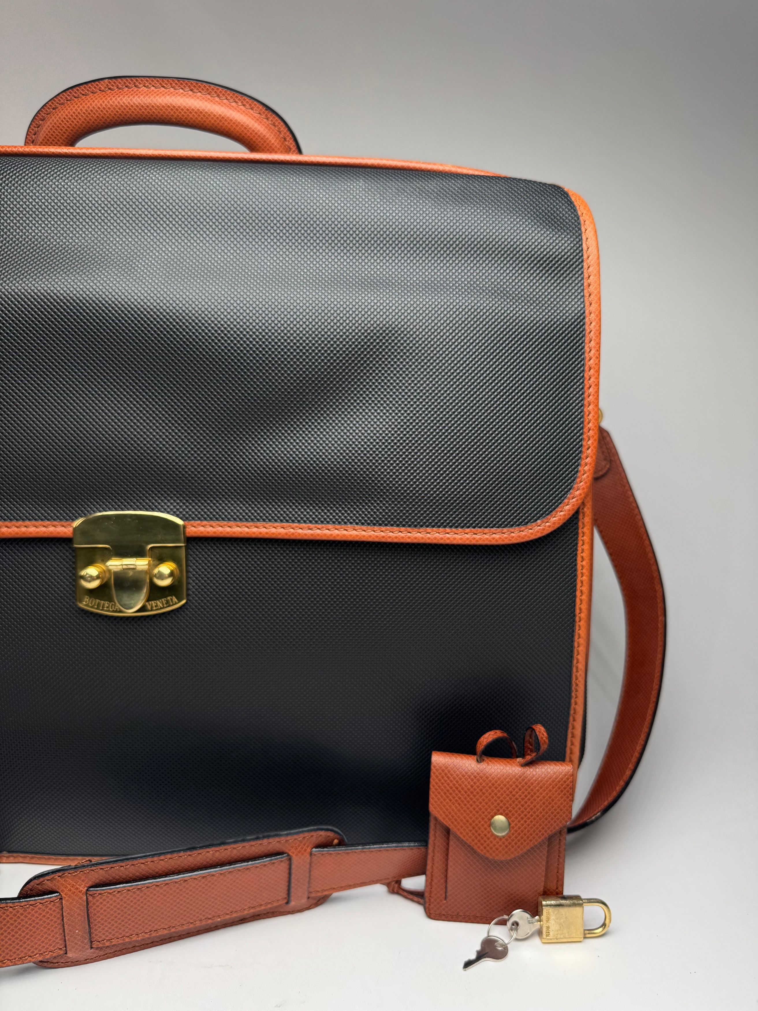 Bottega Veneta Vintage leather Suitcase black / Brown Size ONE SIZE - 15 Thumbnail