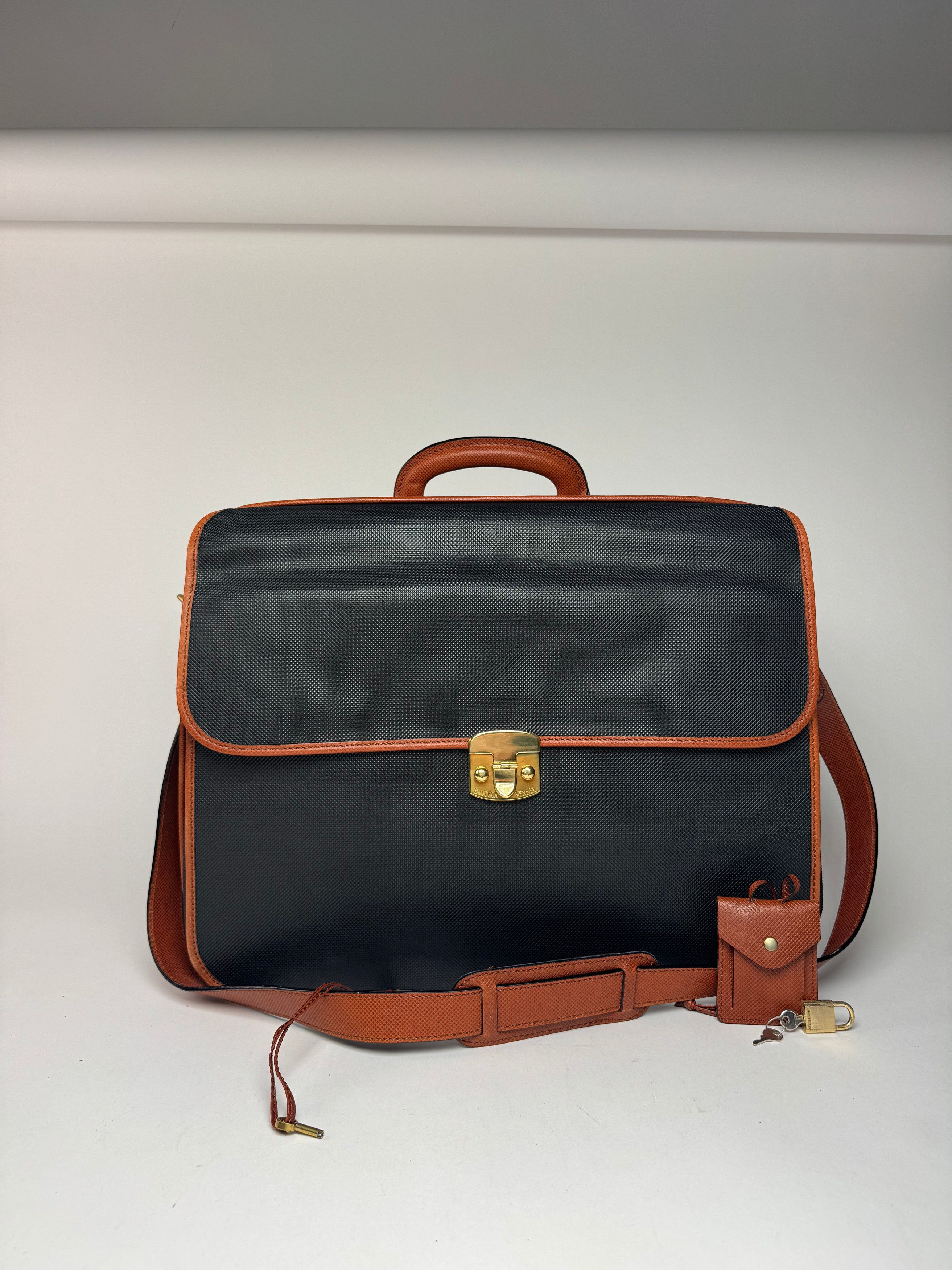 Bottega Veneta Vintage leather Suitcase black / Brown Size ONE SIZE - 14 Thumbnail