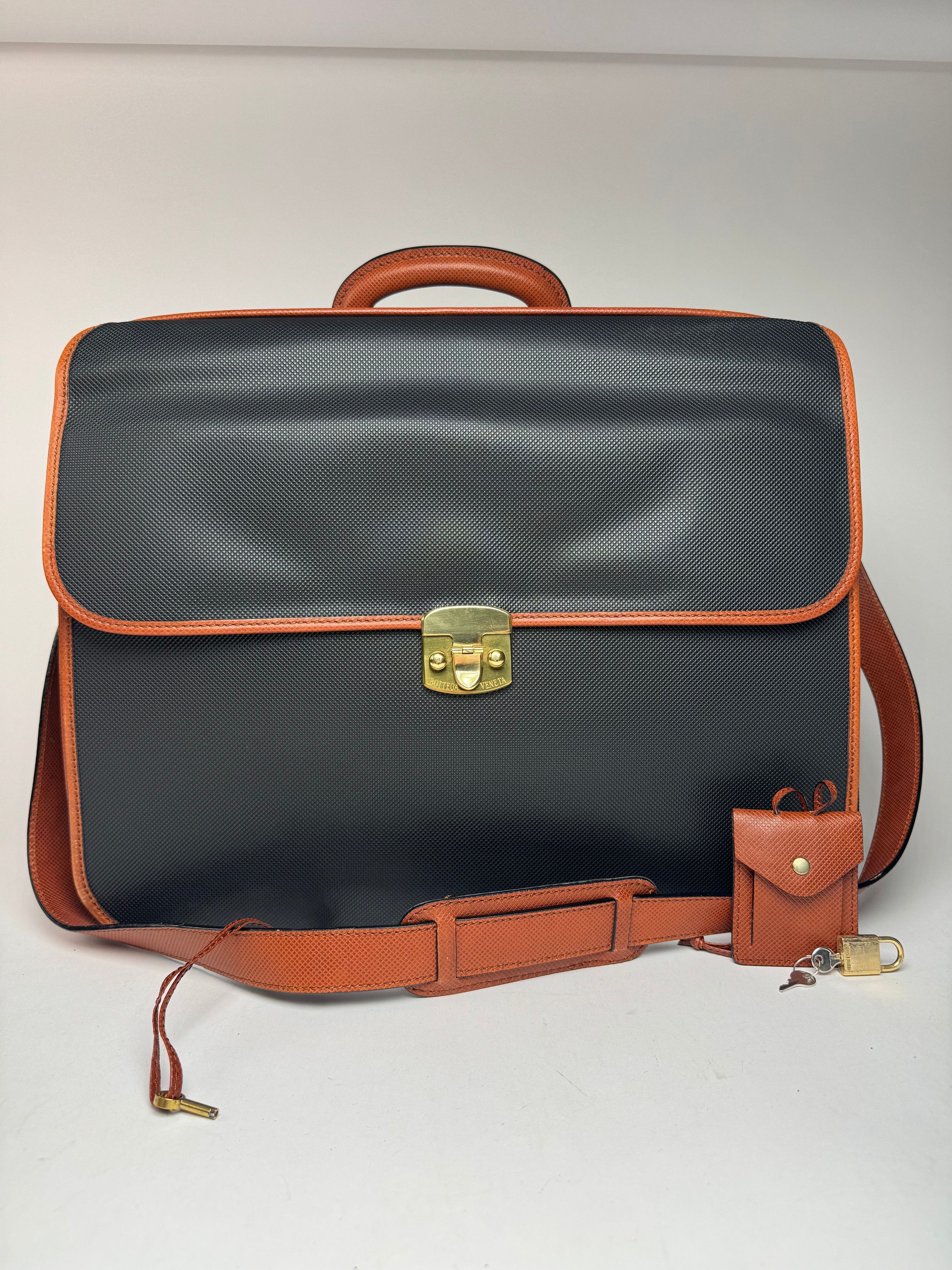 Bottega Veneta Vintage leather Suitcase black / Brown Size ONE SIZE - 8 Thumbnail