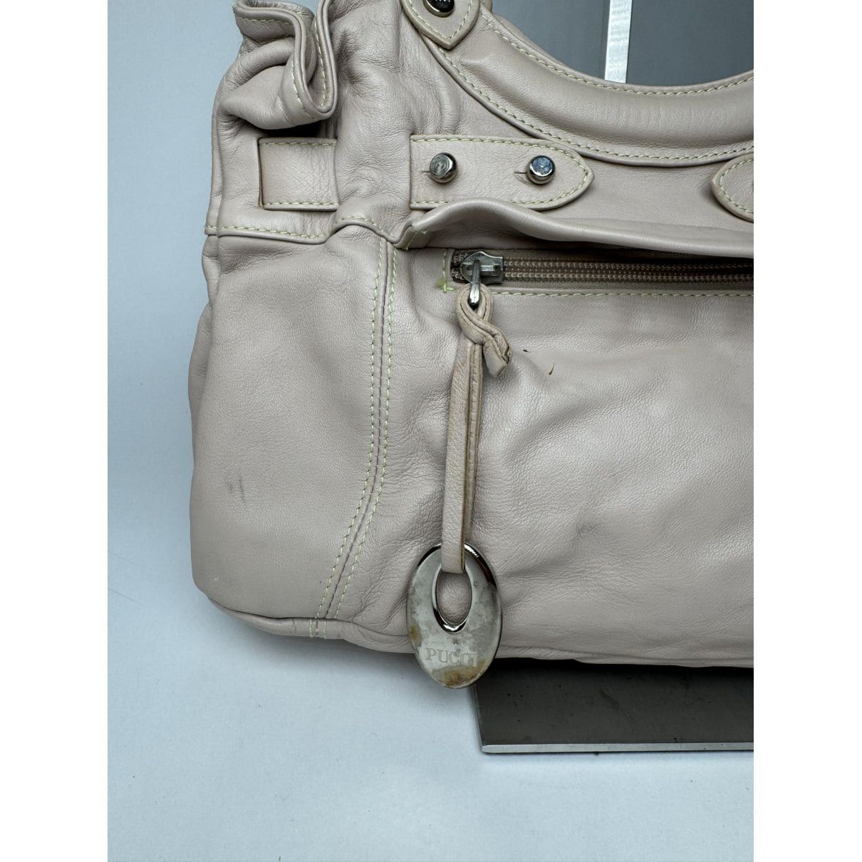 Emilio Pucci Beige Leather Handbag Size ONE SIZE - 4 Thumbnail
