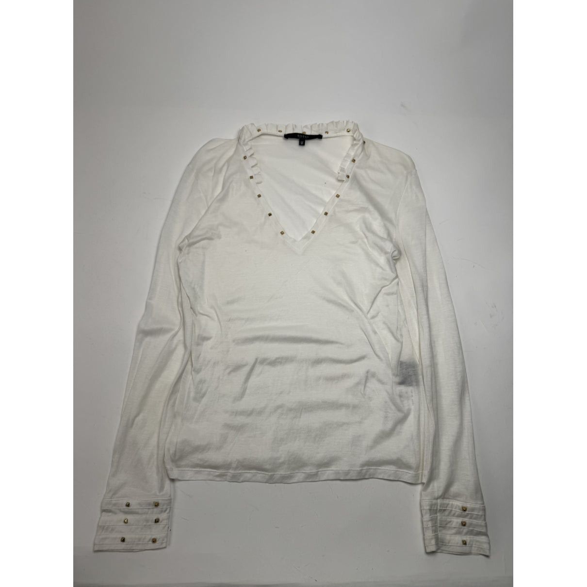 Gucci White Cotton Top Size M / US 6-8 / IT 42-44 - 2 Thumbnail