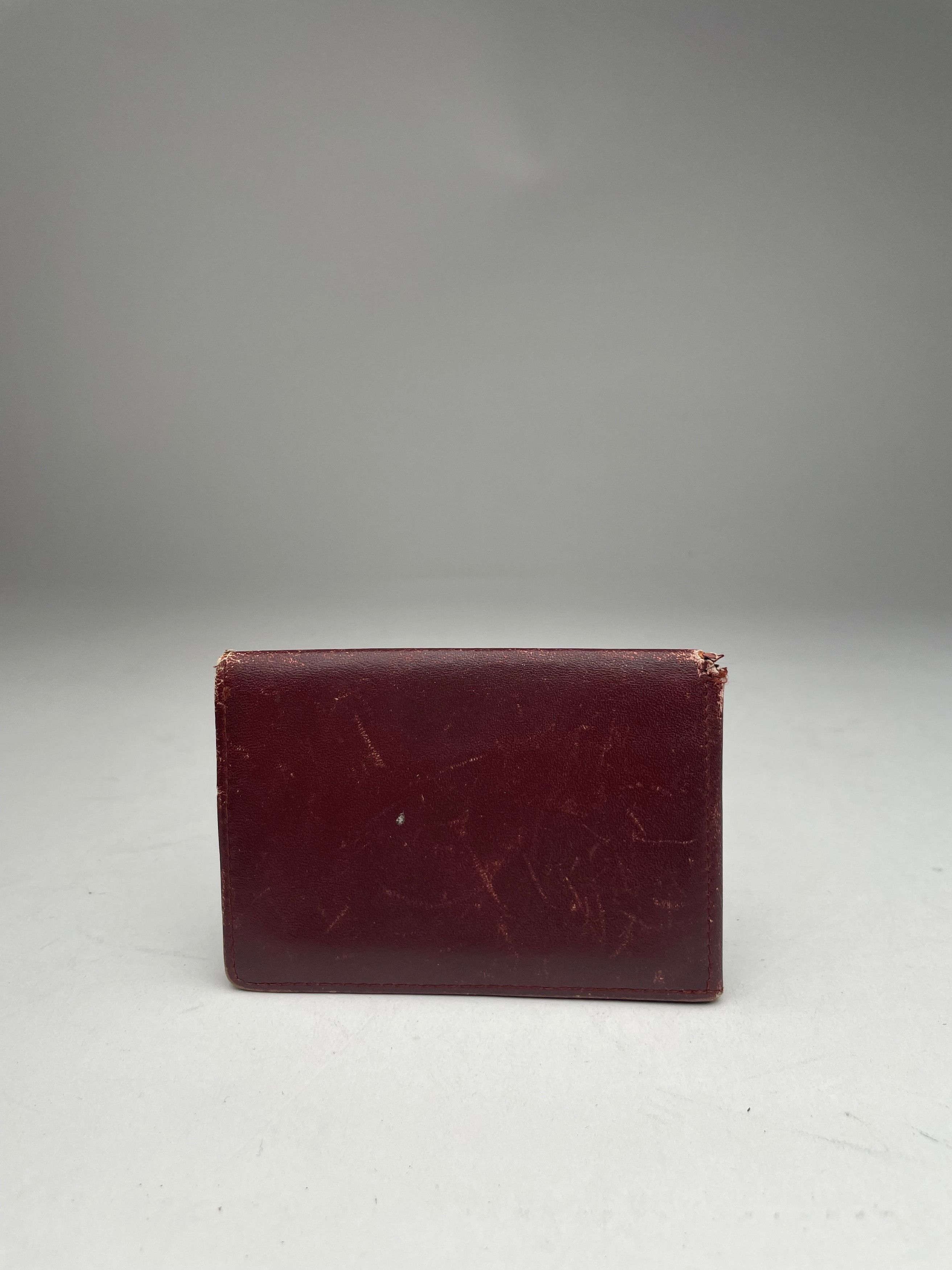 Cartier Vintage Leather Card Holder burgundy Size ONE SIZE - 5 Thumbnail