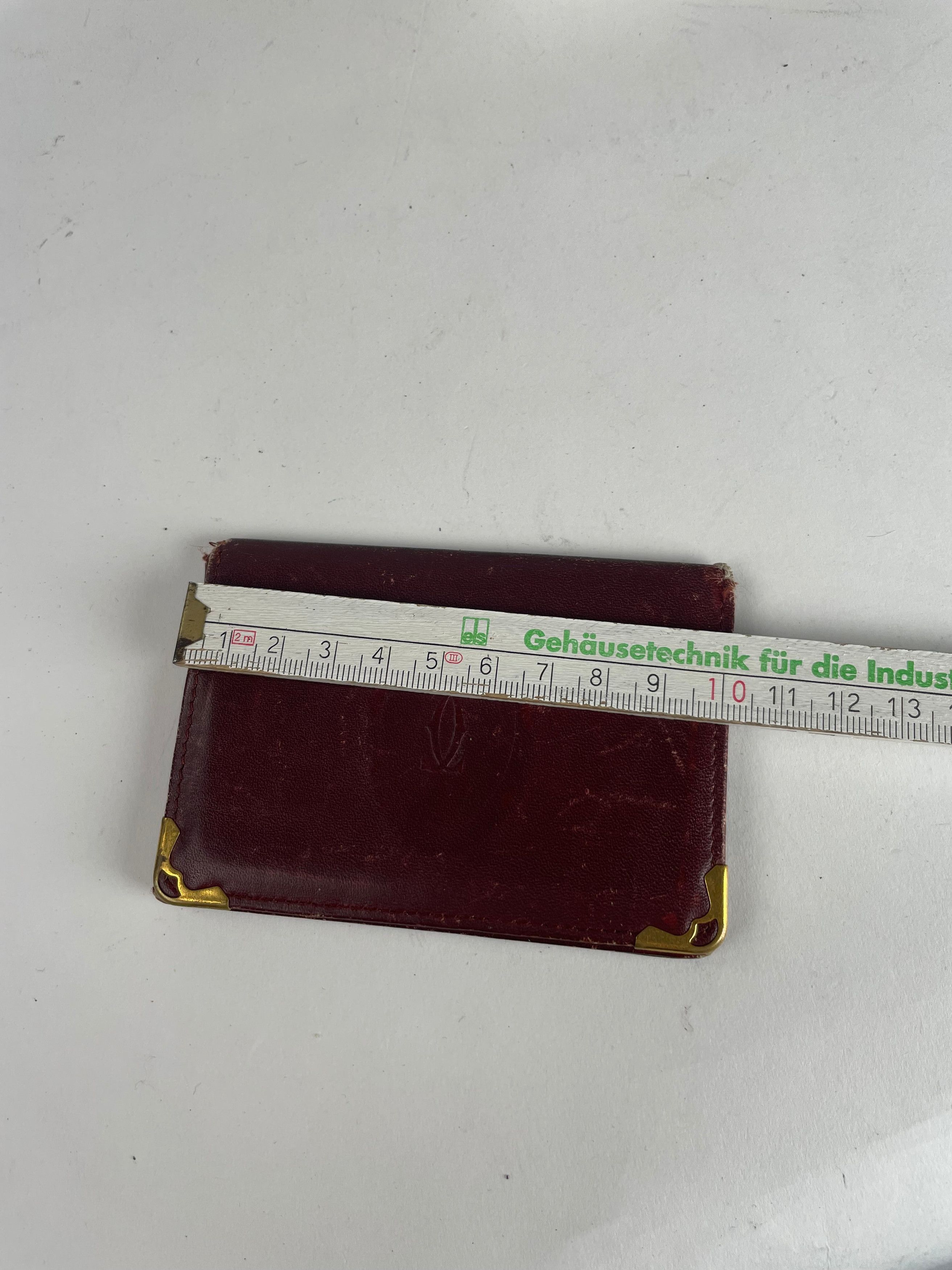 Cartier Vintage Leather Card Holder burgundy Size ONE SIZE - 6 Thumbnail