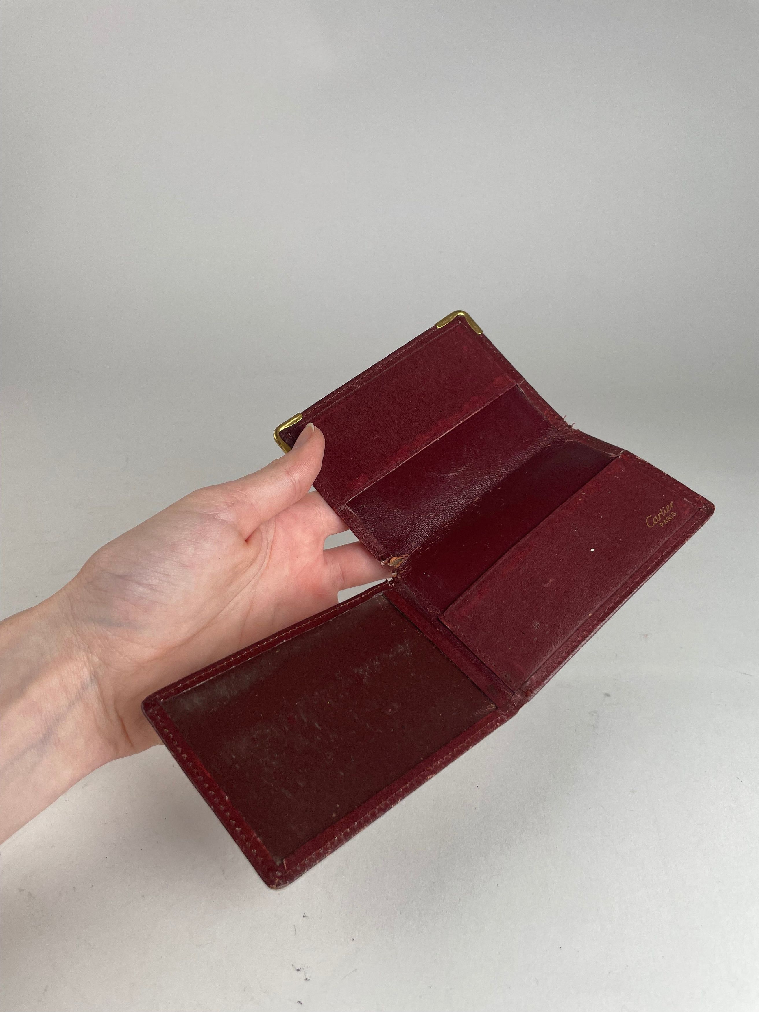 Cartier Vintage Leather Card Holder burgundy Size ONE SIZE - 10 Thumbnail