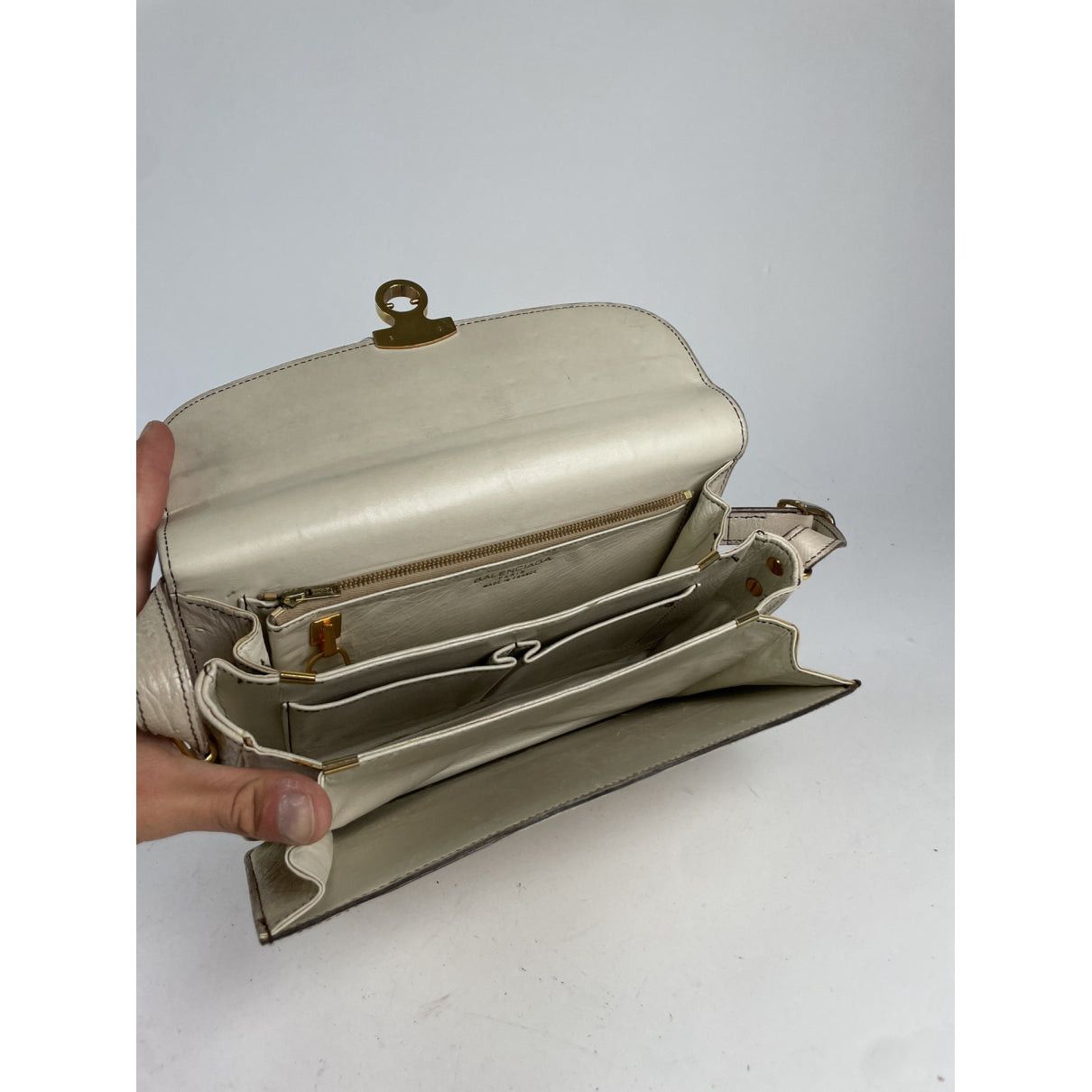 Balenciaga City Beige Leather Handbag Size ONE SIZE - 2 Thumbnail