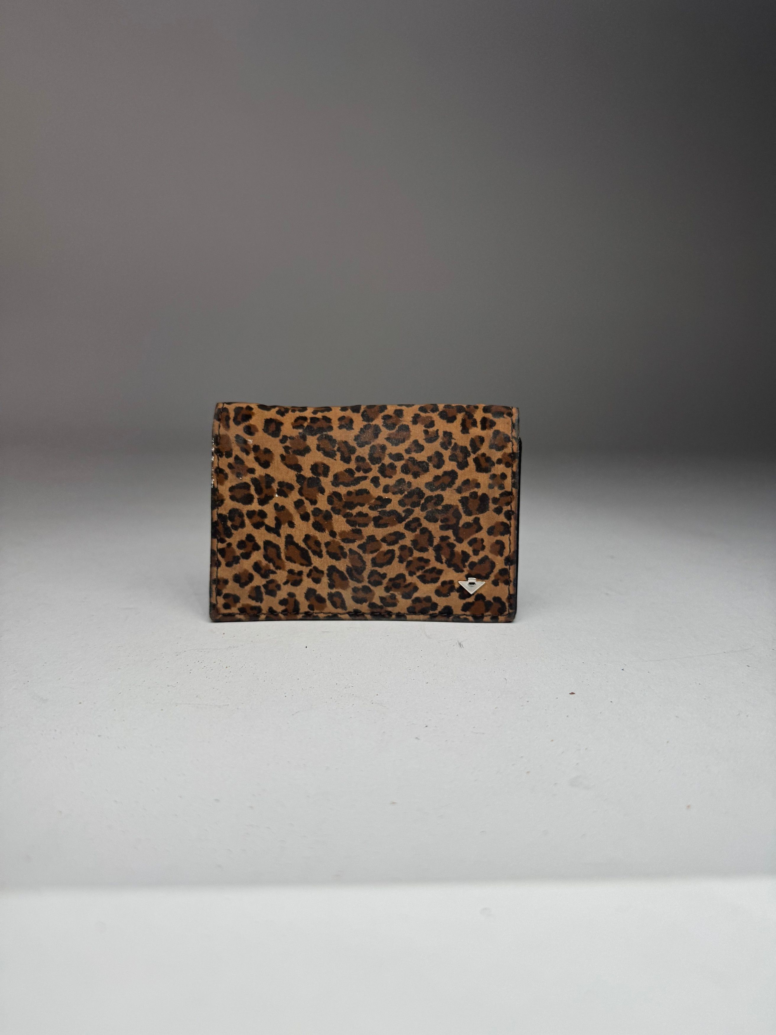 Bottega Veneta Vintage Canvas Card Holder Leopard Size ONE SIZE - 11 Thumbnail