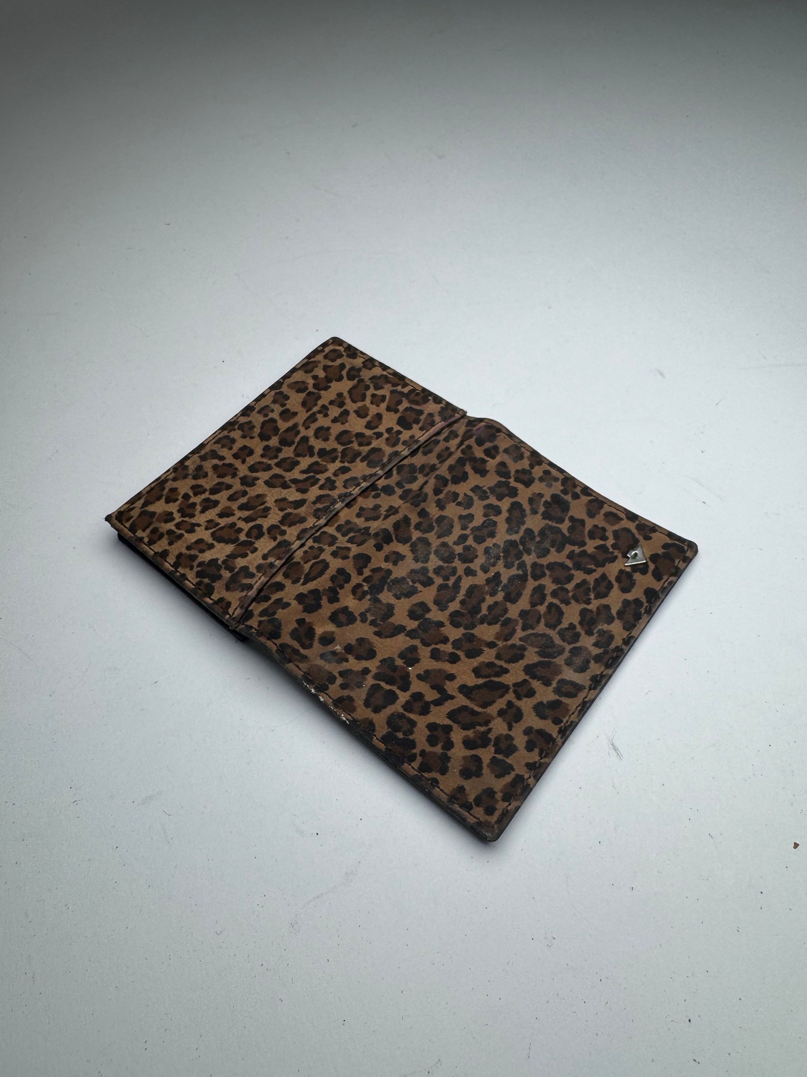 Bottega Veneta Vintage Canvas Card Holder Leopard Size ONE SIZE - 8 Thumbnail