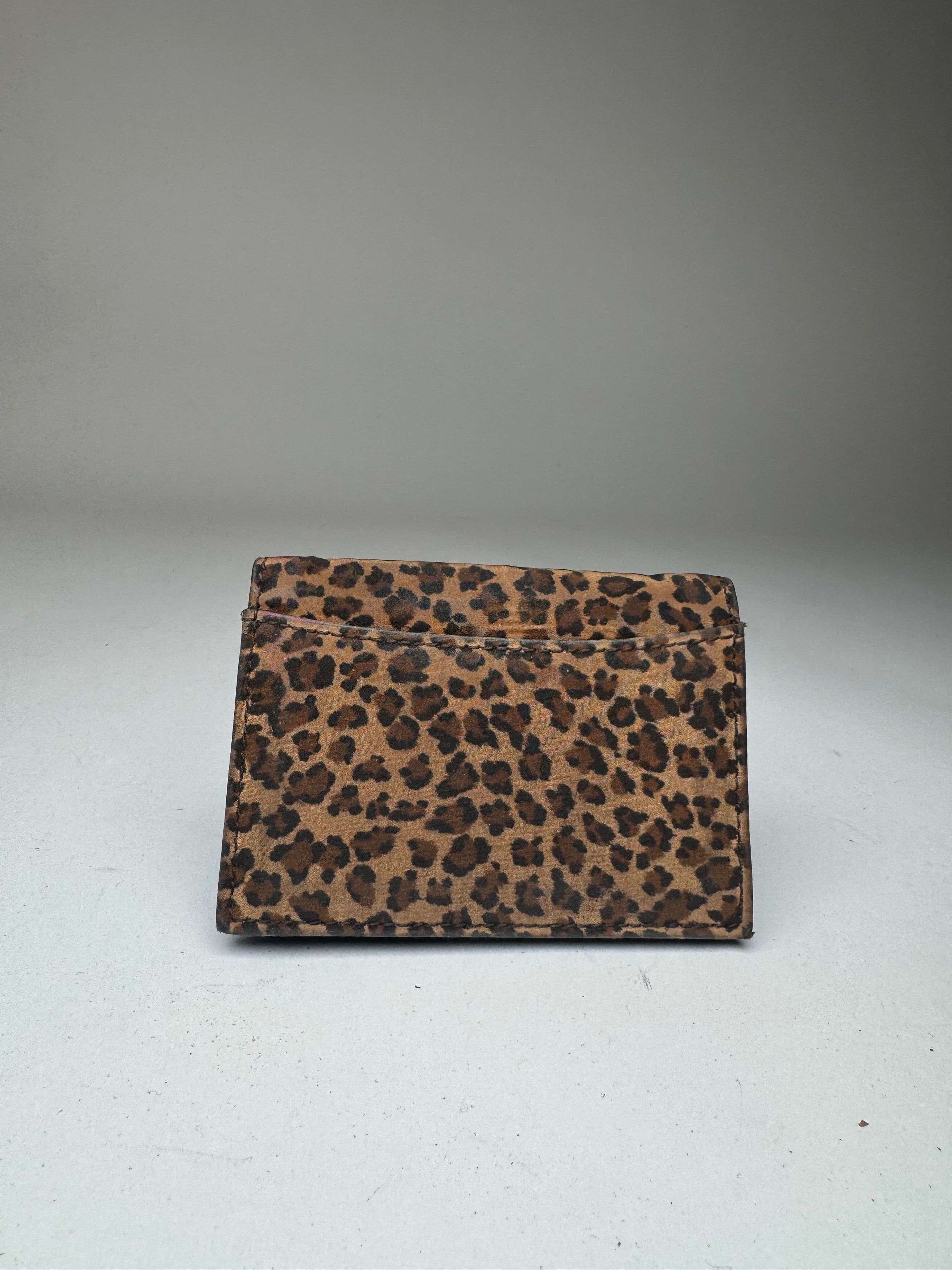 Bottega Veneta Vintage Canvas Card Holder Leopard Size ONE SIZE - 7 Thumbnail
