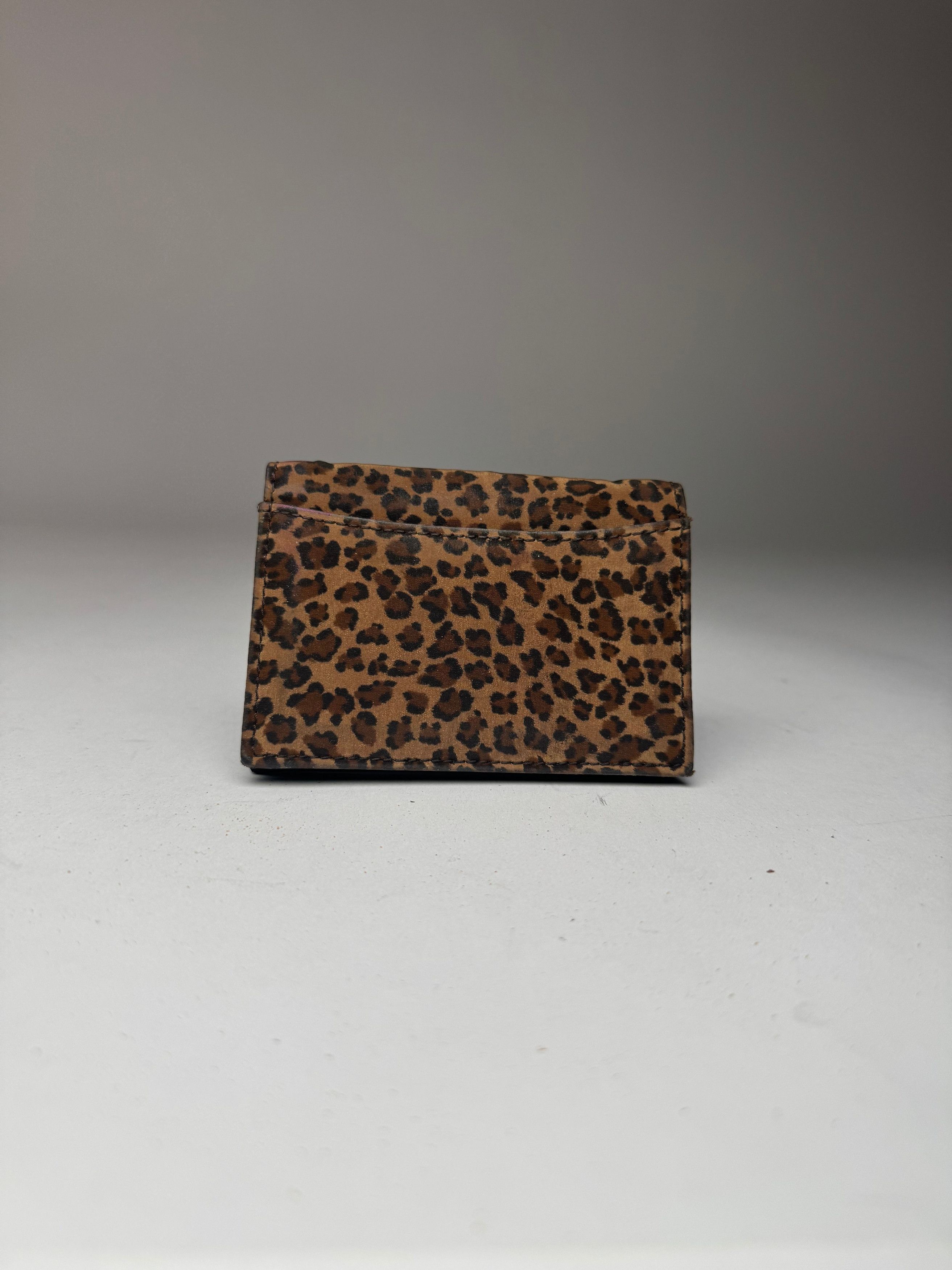 Bottega Veneta Vintage Canvas Card Holder Leopard Size ONE SIZE - 2 Thumbnail