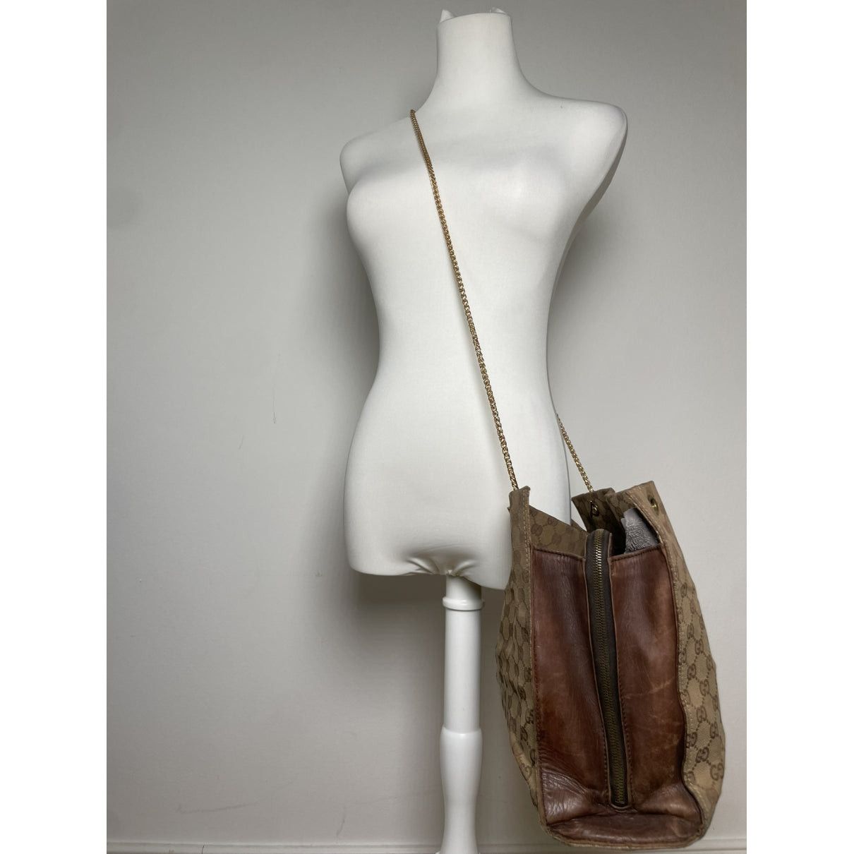 Gucci Jackie Vintage Beige Cotton Handbag Size ONE SIZE - 3 Thumbnail