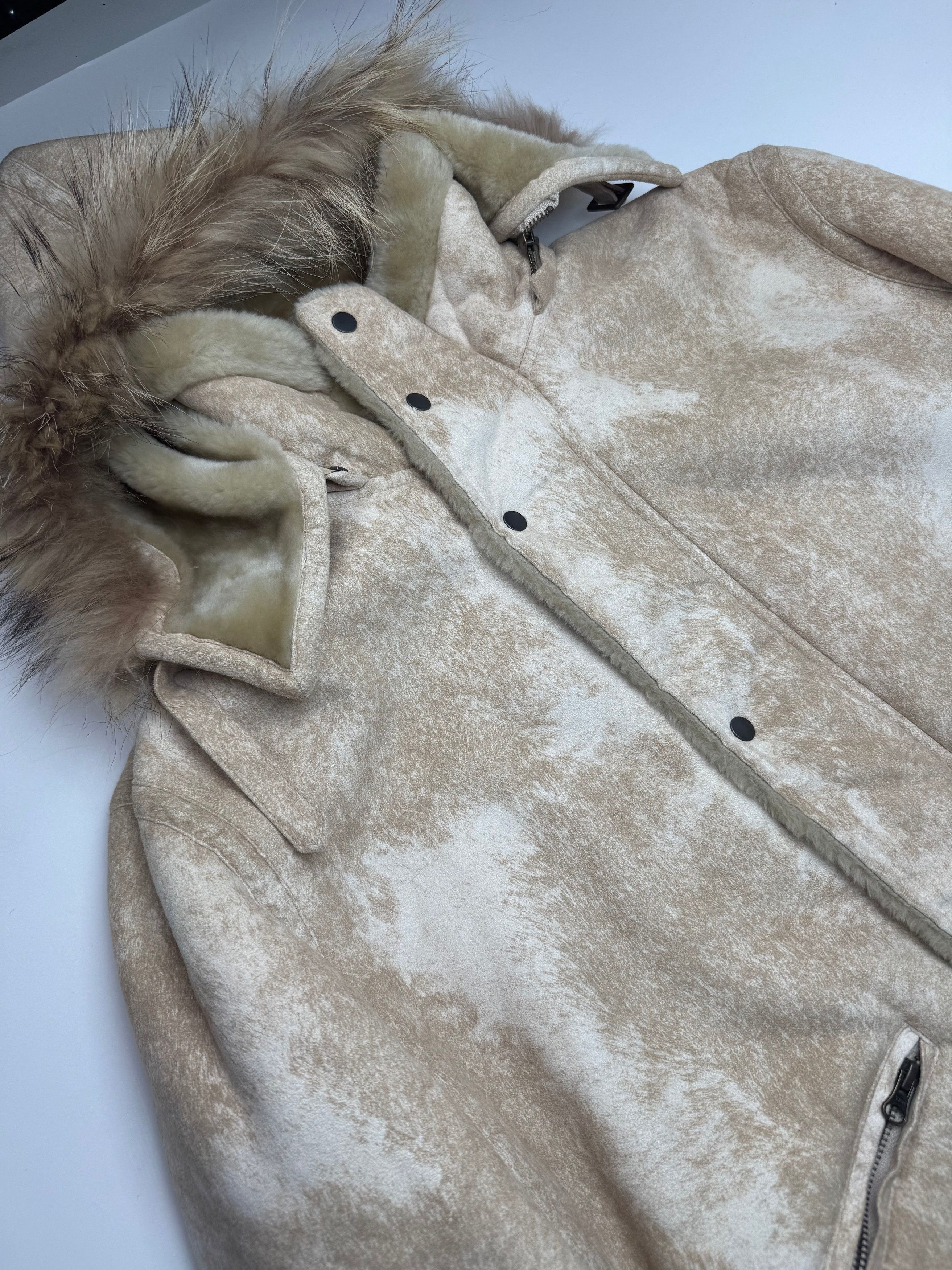 Kansai Yamamoto Vintage Fur Parka Unisex Beige M/L Size L / US 10 / IT 46 - 9 Thumbnail