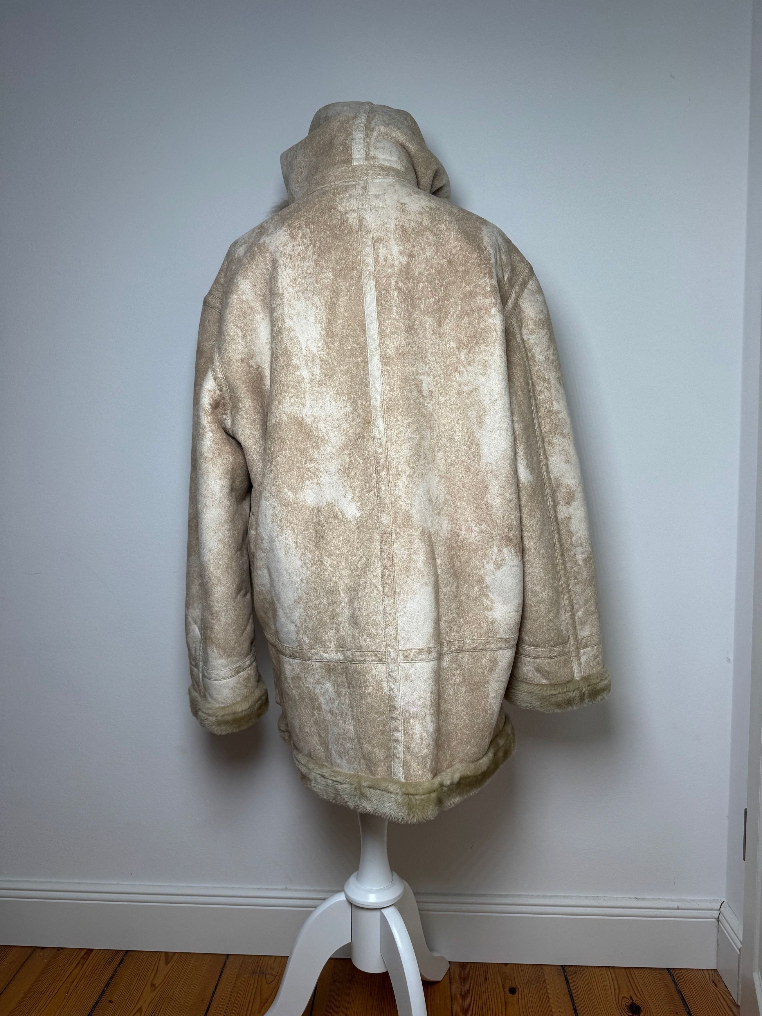 Kansai Yamamoto Vintage Fur Parka Unisex Beige M/L Size L / US 10 / IT 46 - 4 Thumbnail