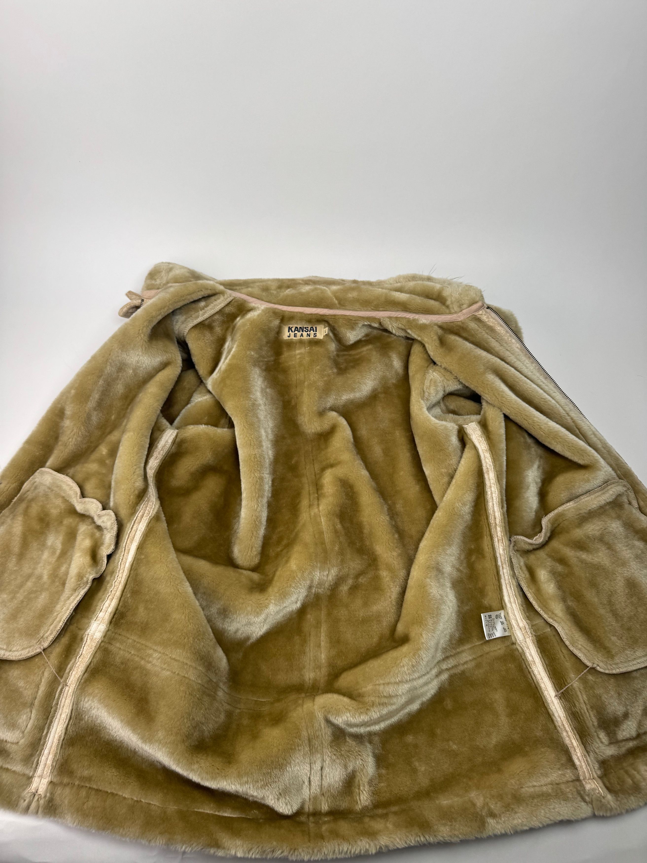 Kansai Yamamoto Vintage Fur Parka Unisex Beige M/L Size L / US 10 / IT 46 - 5 Thumbnail