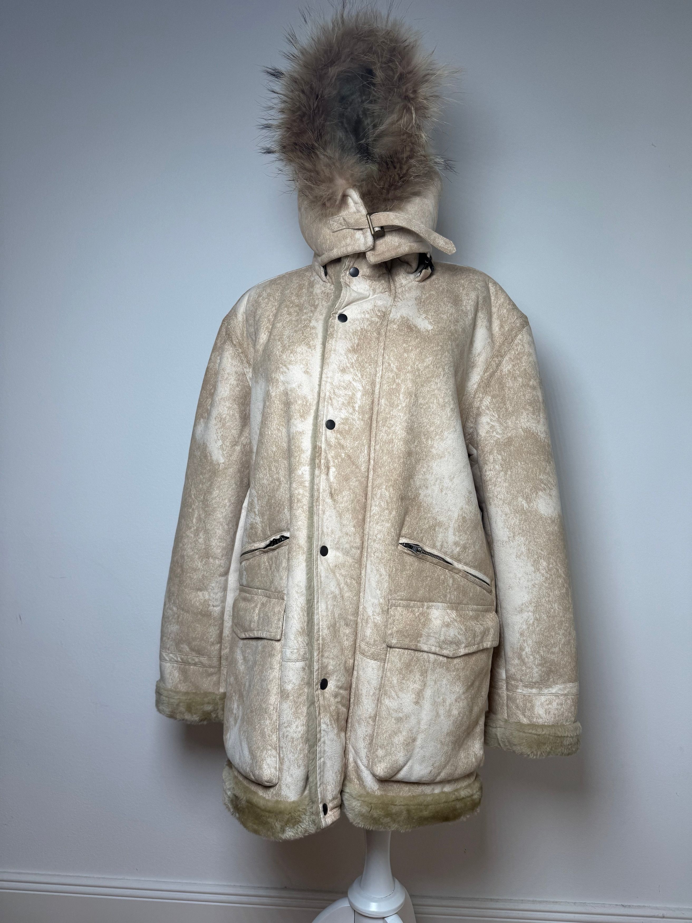 Kansai Yamamoto Vintage Fur Parka Unisex Beige M/L Size L / US 10 / IT 46 - 14 Thumbnail
