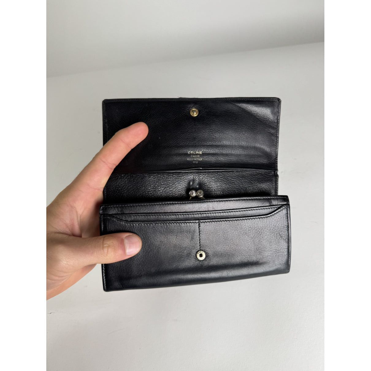 Celine Triomphe Black Leather Wallet Size ONE SIZE - 3 Thumbnail