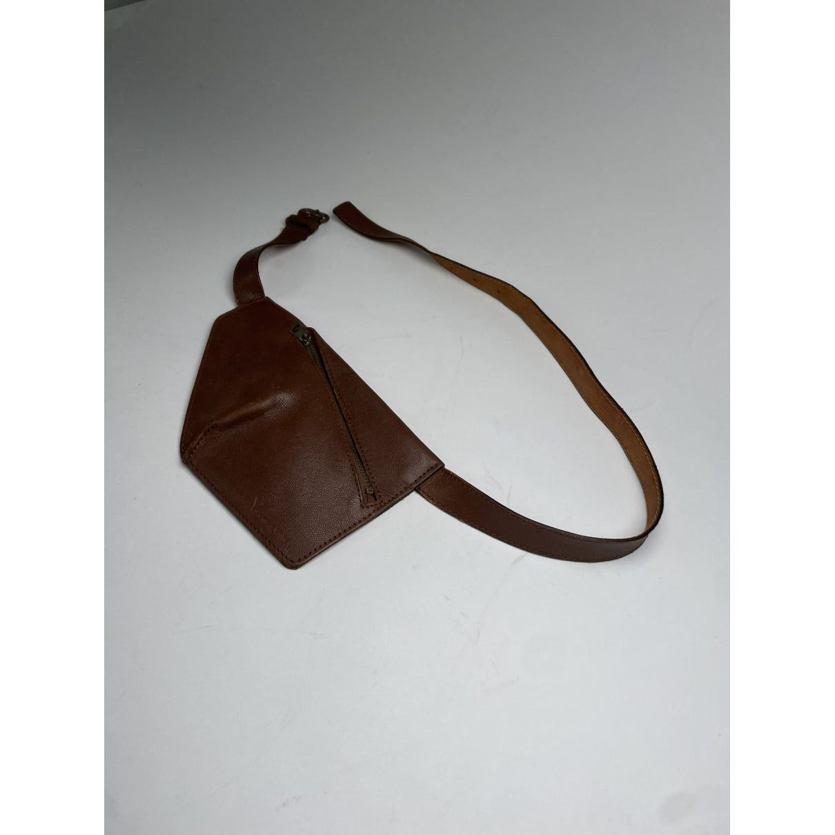 Y's Brown Leather Handbag Size ONE SIZE - 4 Thumbnail