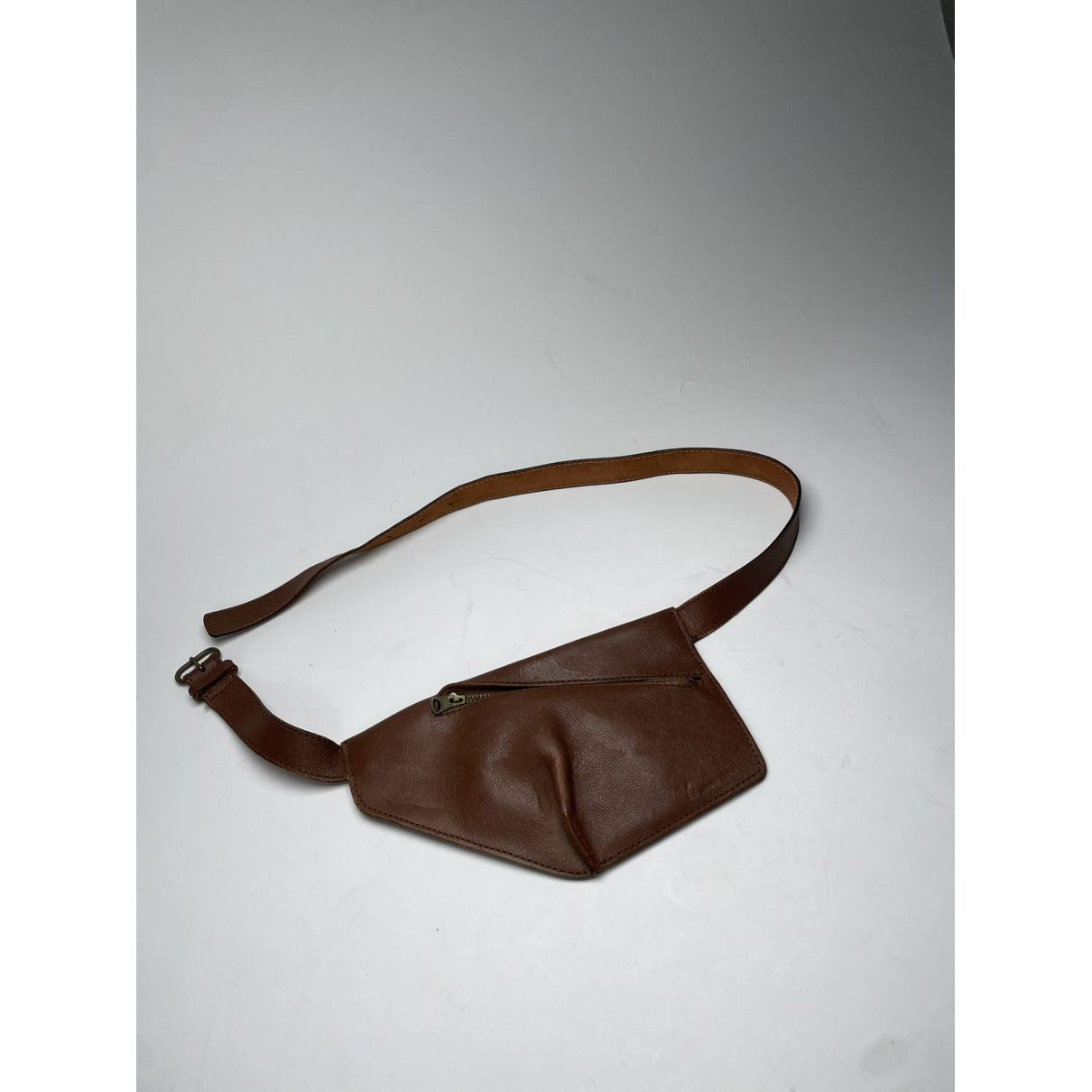 Y's Brown Leather Handbag Size ONE SIZE - 2 Thumbnail