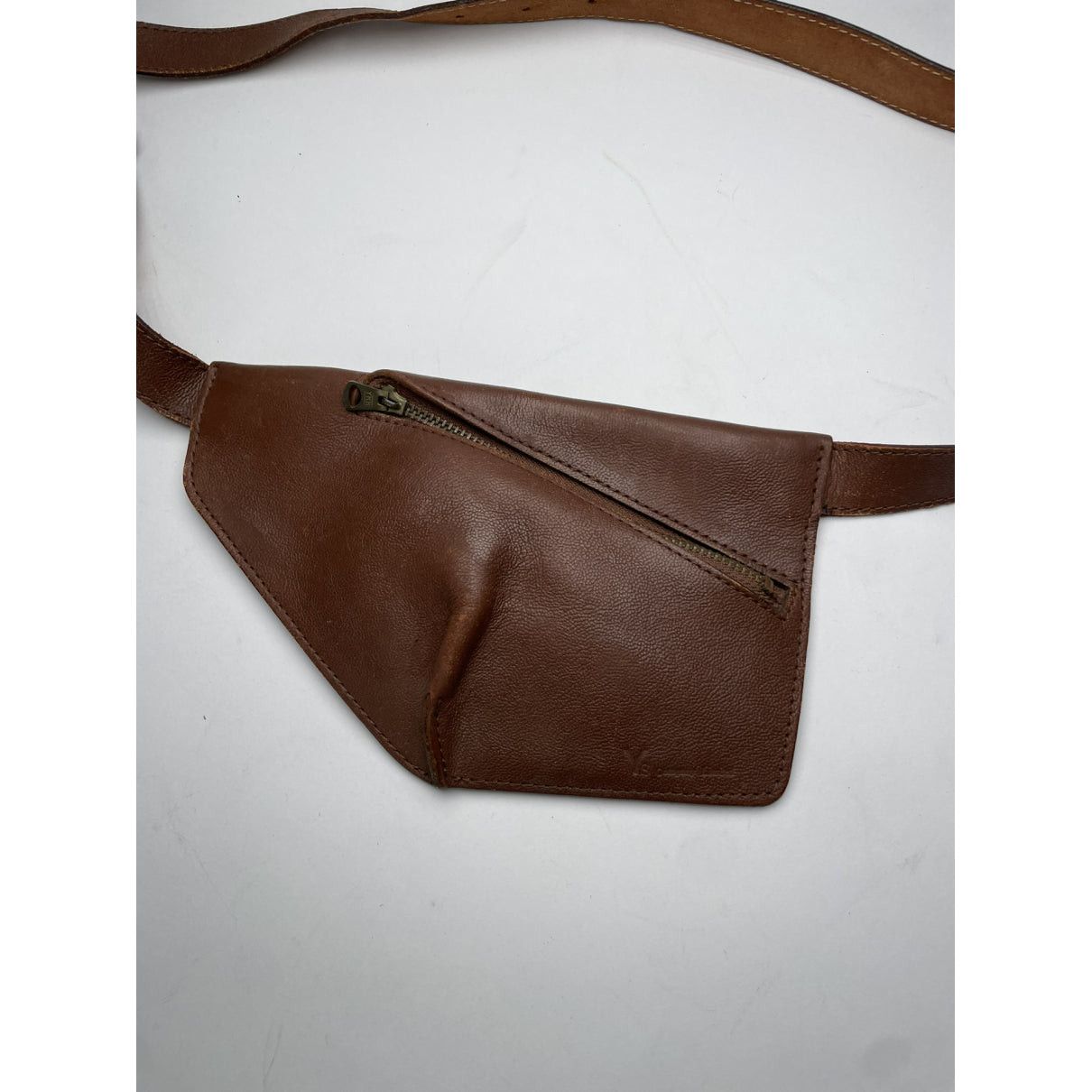 Y's Brown Leather Handbag Size ONE SIZE - 5 Thumbnail