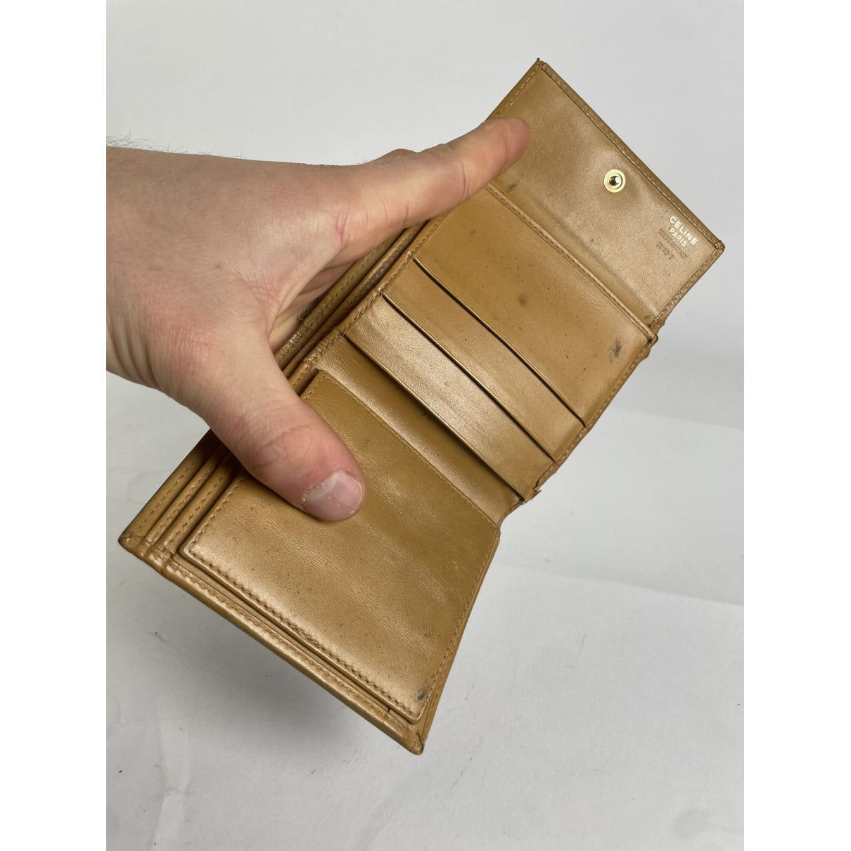 Celine Triomphe Brown Leather Wallet Size ONE SIZE - 3 Thumbnail