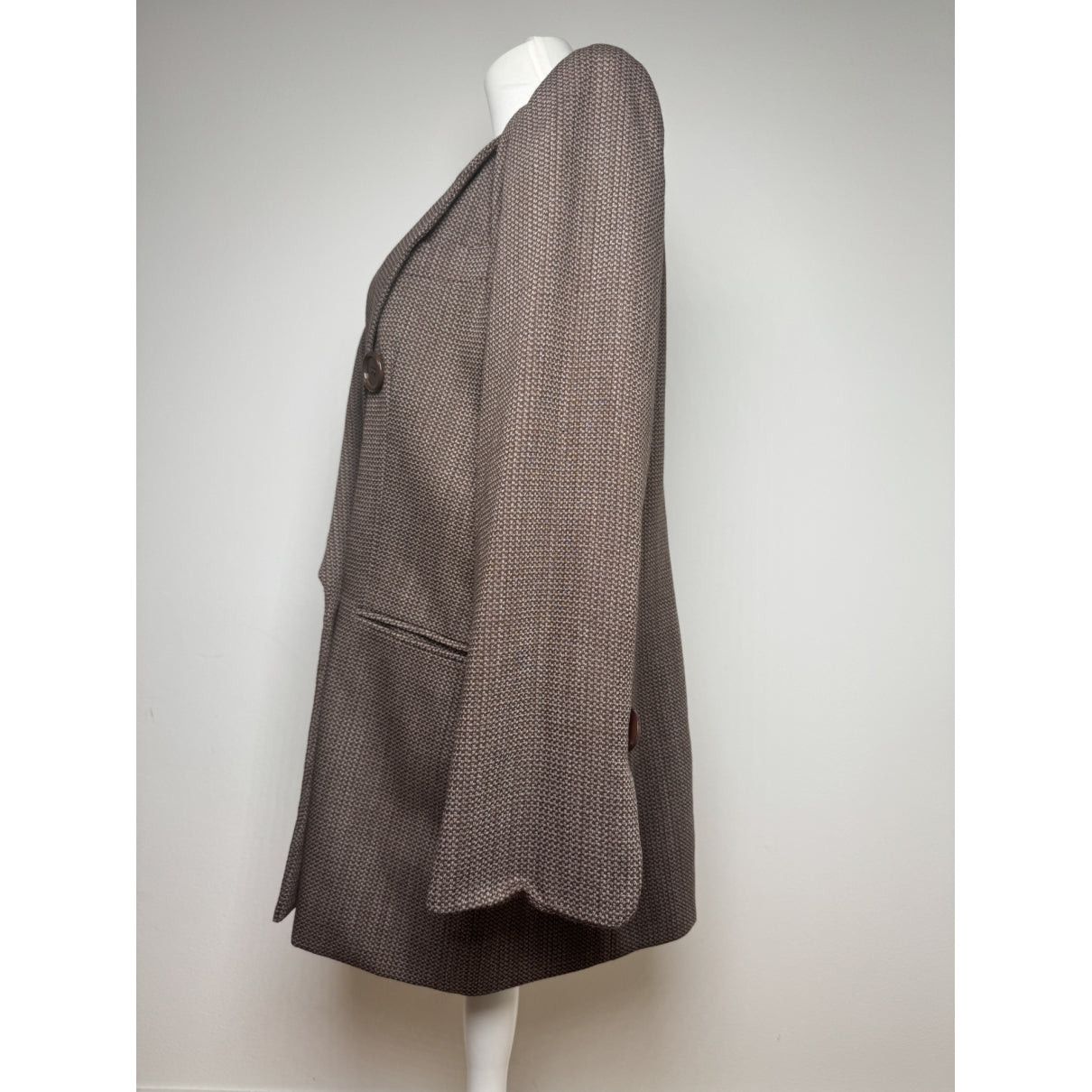 Dior Brown Wool Trench Coat Size L / US 10 / IT 46 - 4 Thumbnail