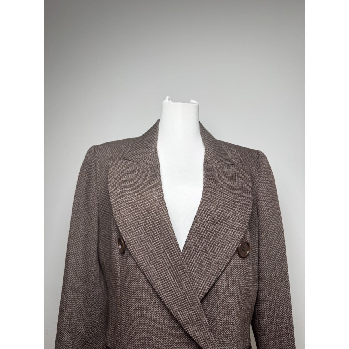 Dior Brown Wool Trench Coat Size L / US 10 / IT 46 - 3 Thumbnail