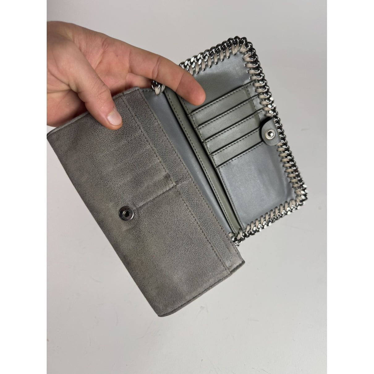 Stella McCartney Grey Leather Wallet Size ONE SIZE - 4 Thumbnail