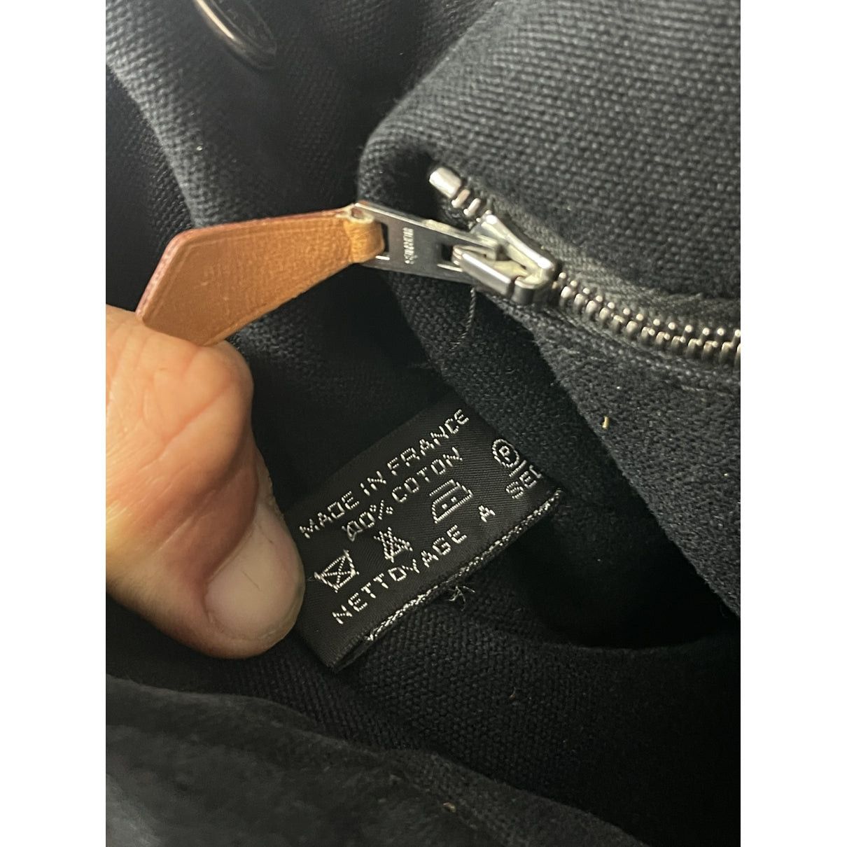 Other Hermès Black Cotton Handbag Size ONE SIZE - 4 Thumbnail