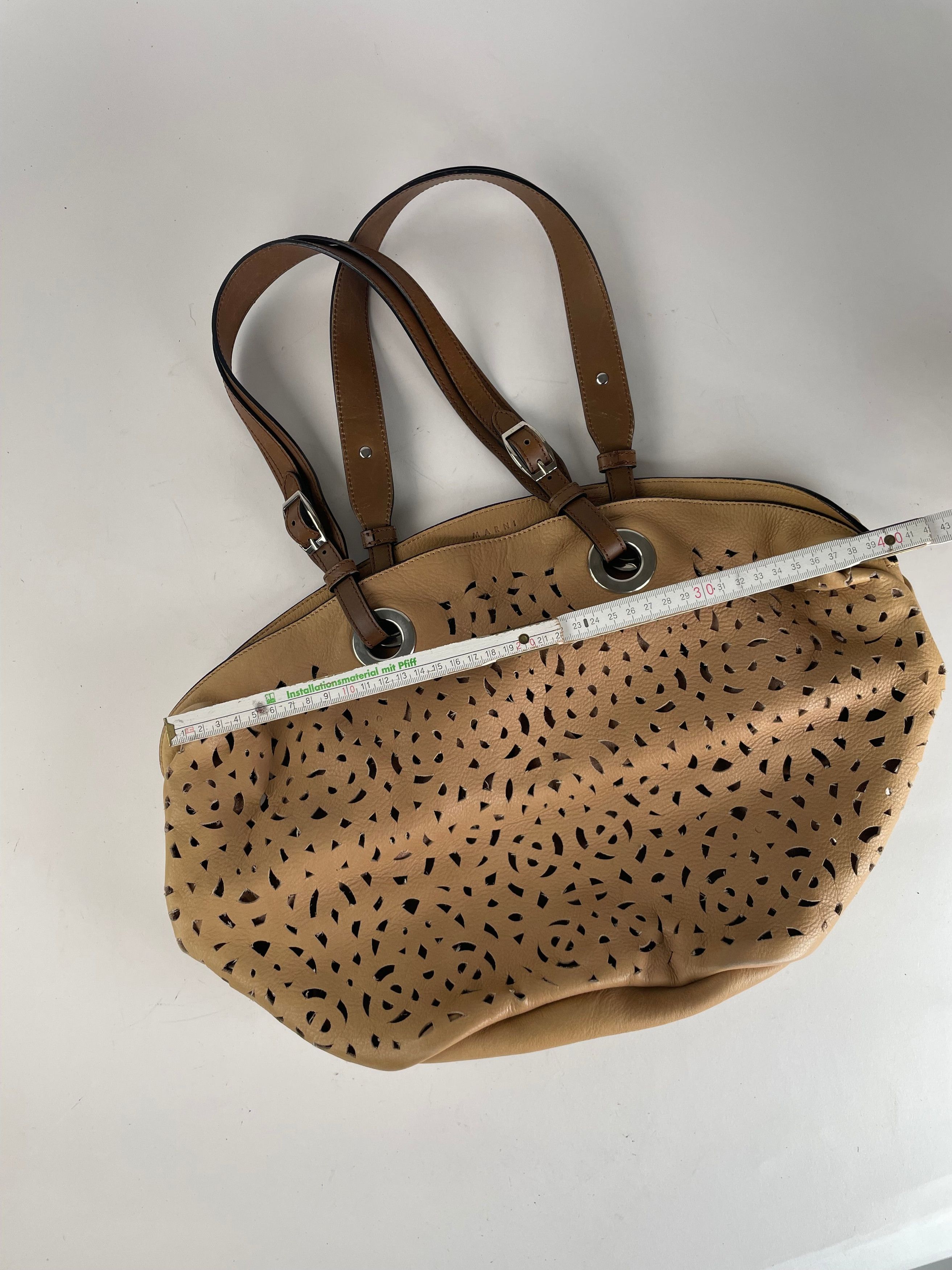 Marni Vintage Leather Shopper Brown Size ONE SIZE - 5 Thumbnail
