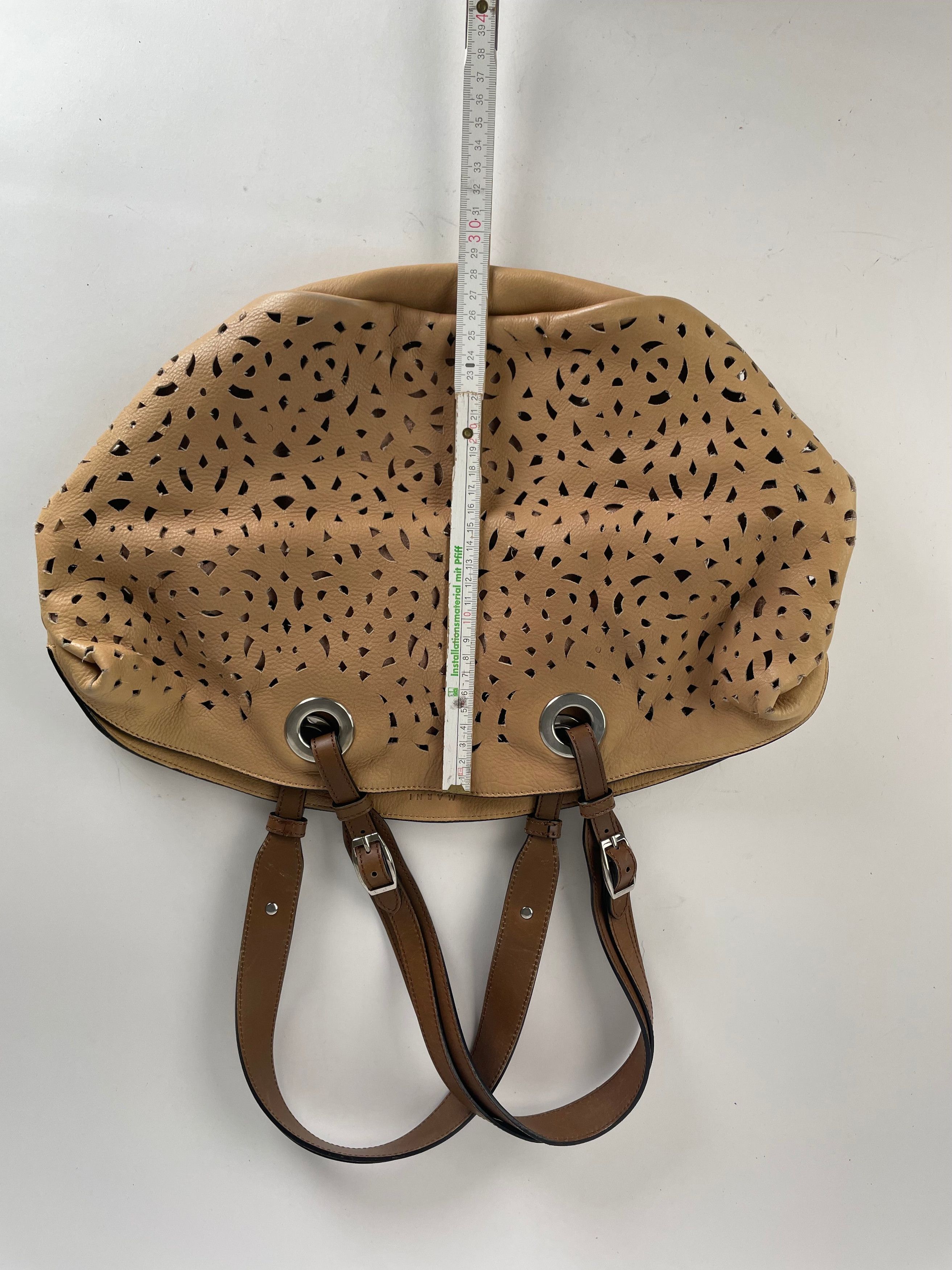 Marni Vintage Leather Shopper Brown Size ONE SIZE - 8 Thumbnail