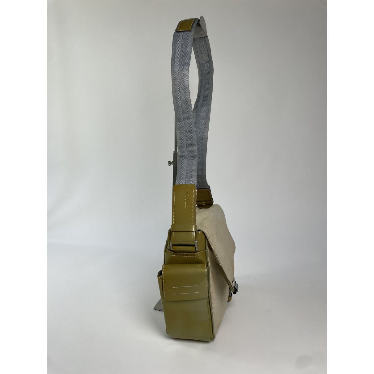 Prada Beige Cotton Handbag Size ONE SIZE - 4 Thumbnail