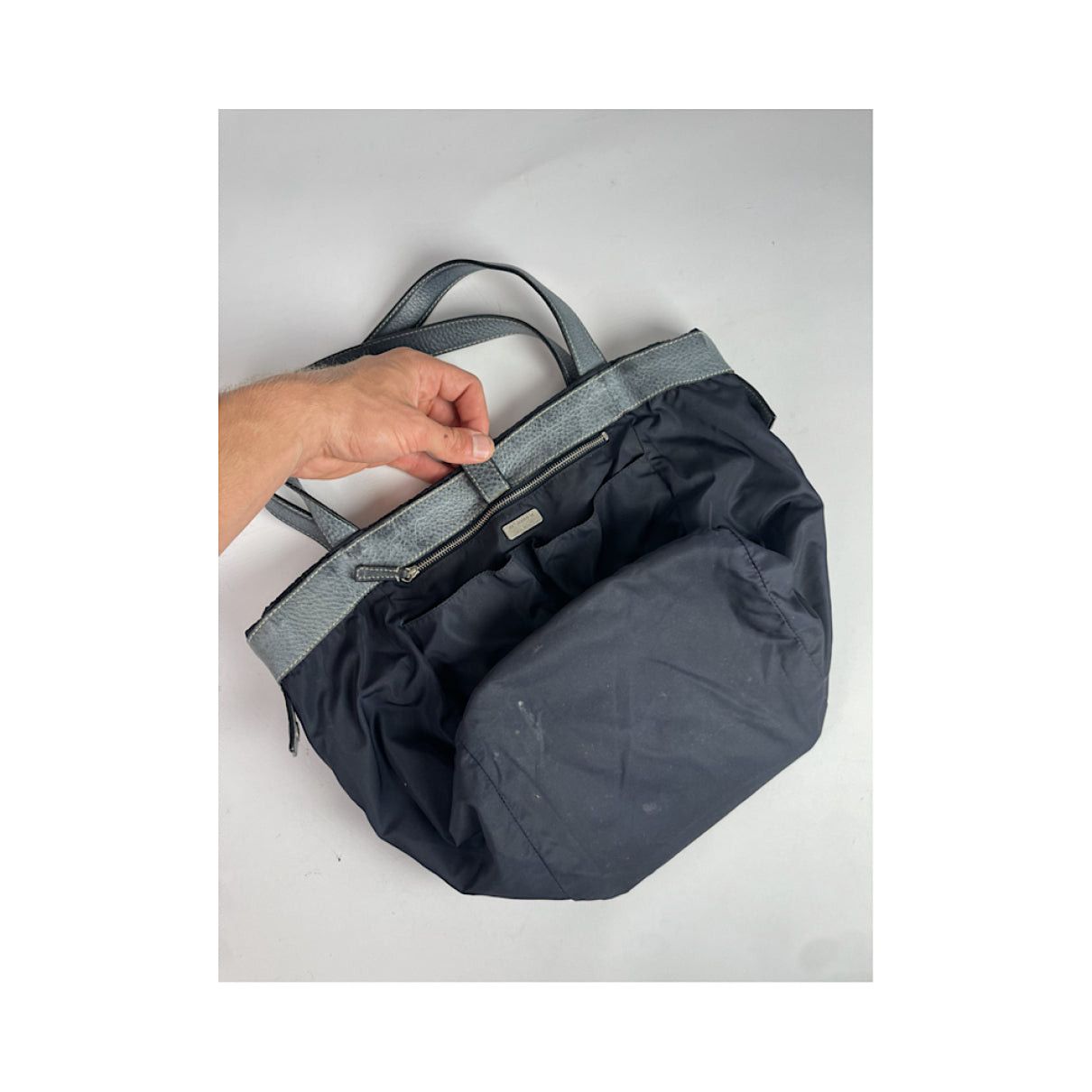 Jil Sander Blue Cloth Handbag Size ONE SIZE - 3 Thumbnail