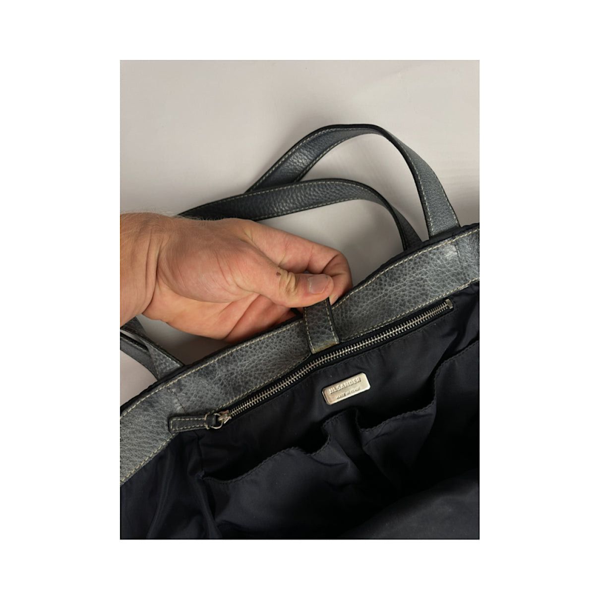 Jil Sander Blue Cloth Handbag Size ONE SIZE - 4 Thumbnail