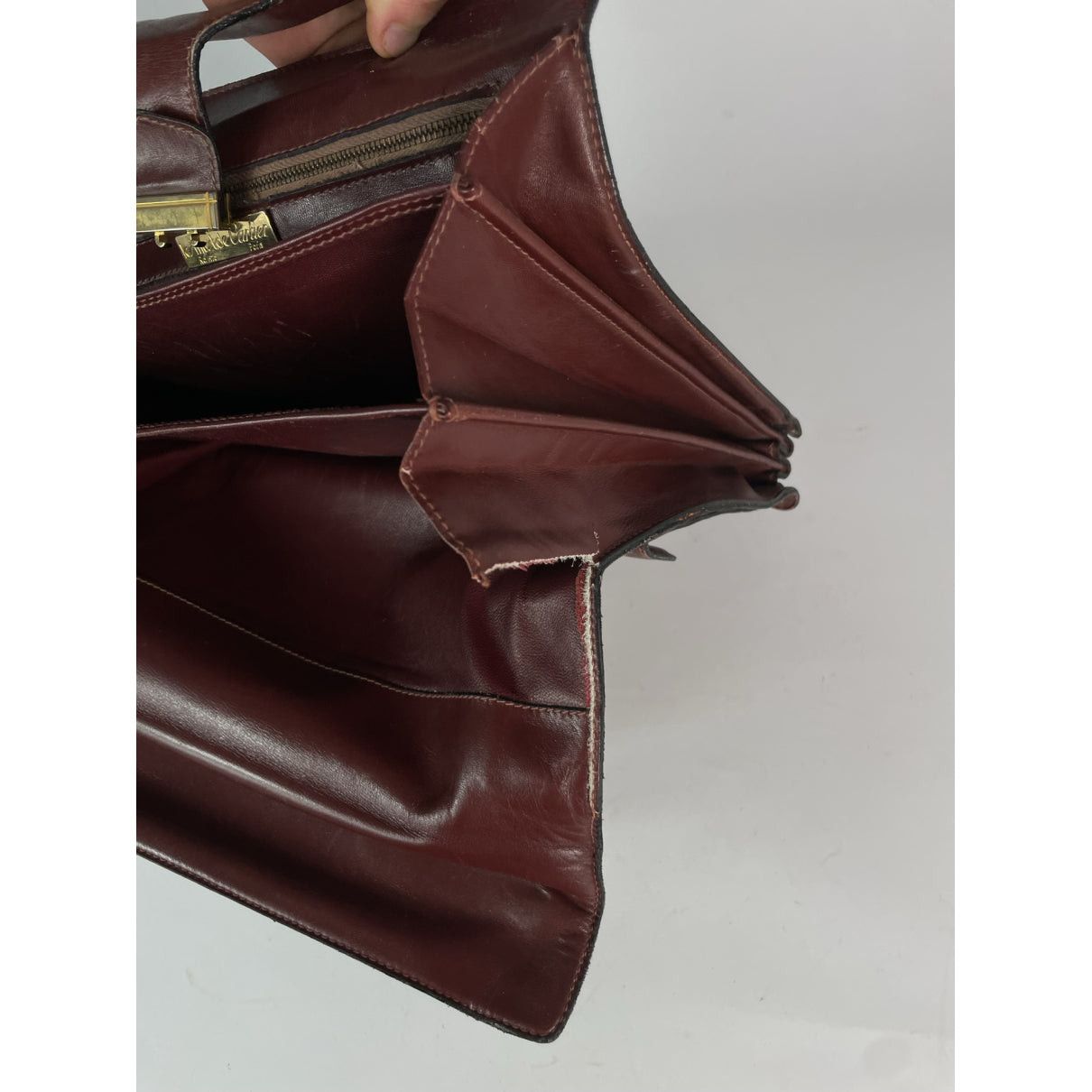 Cartier Burgundy Leather Bag Size ONE SIZE - 3 Thumbnail