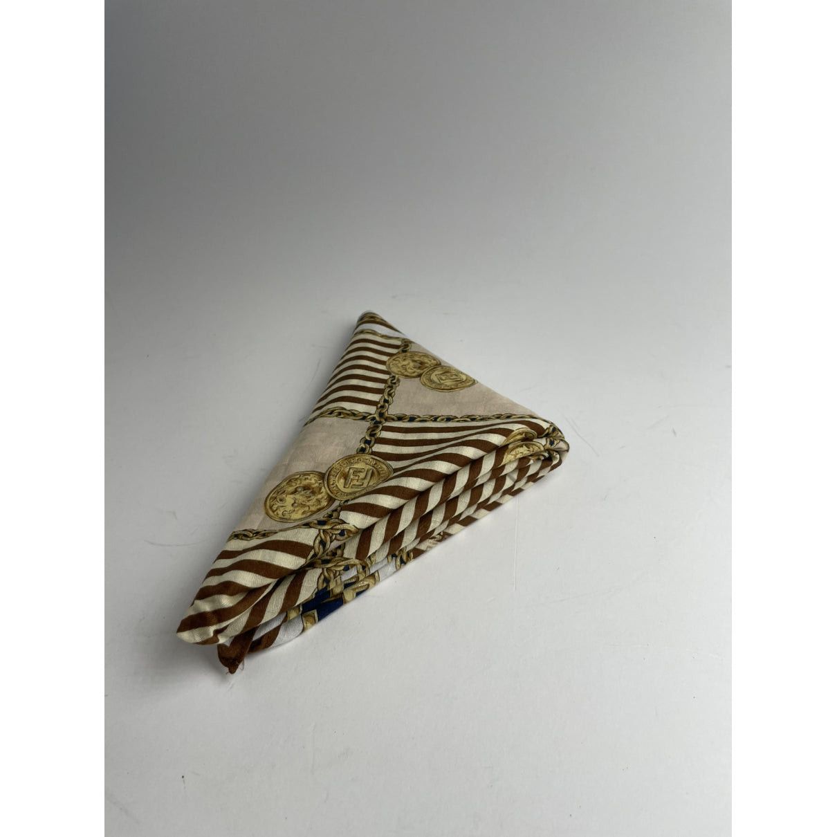 Fendi Brown Silk Scarf Size ONE SIZE - 3 Thumbnail