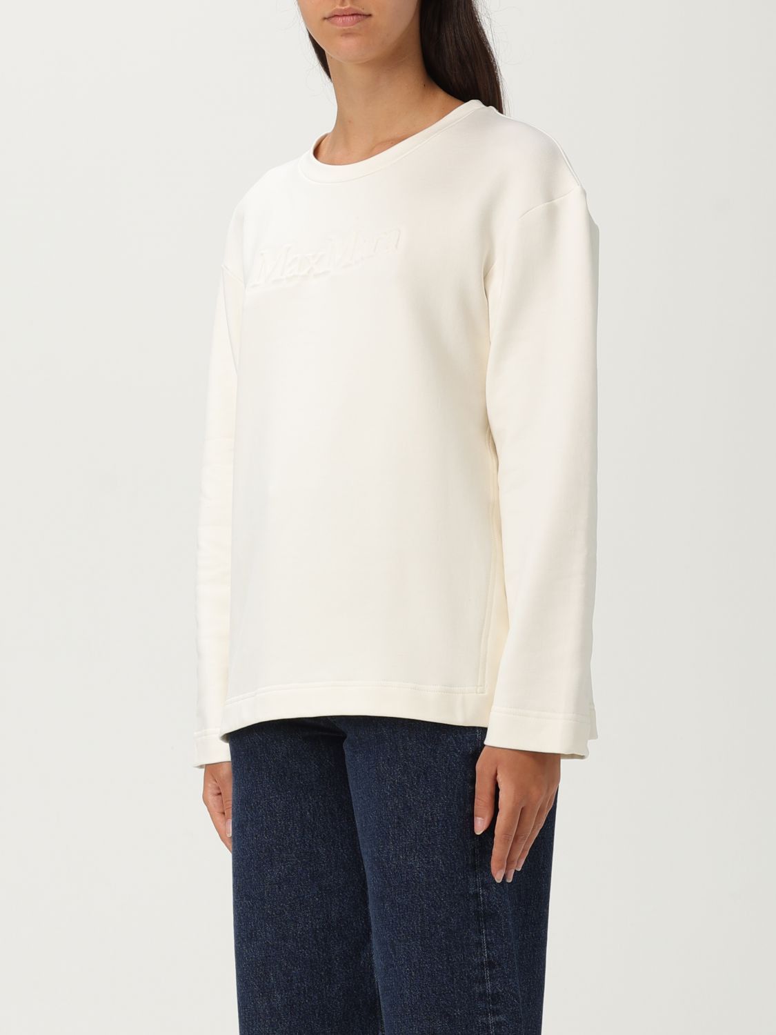 Max Mara Max Mara Sweatshirt Woman White Size M / US 6-8 / IT 42-44 - 3 Thumbnail