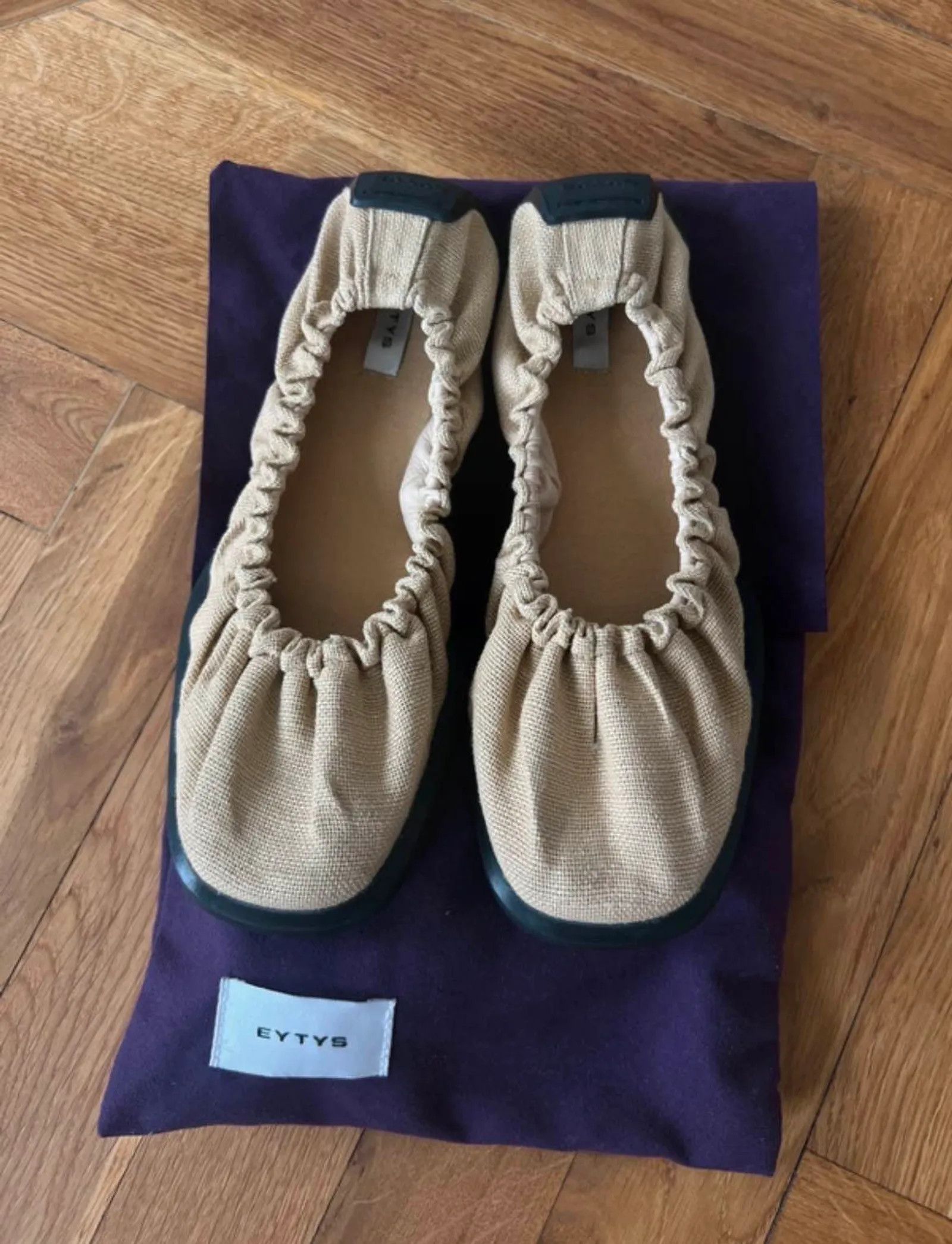 Eytys Eytys Rue Yute Raw Ballet Flats Size US 7 / IT 37 - 2 Thumbnail