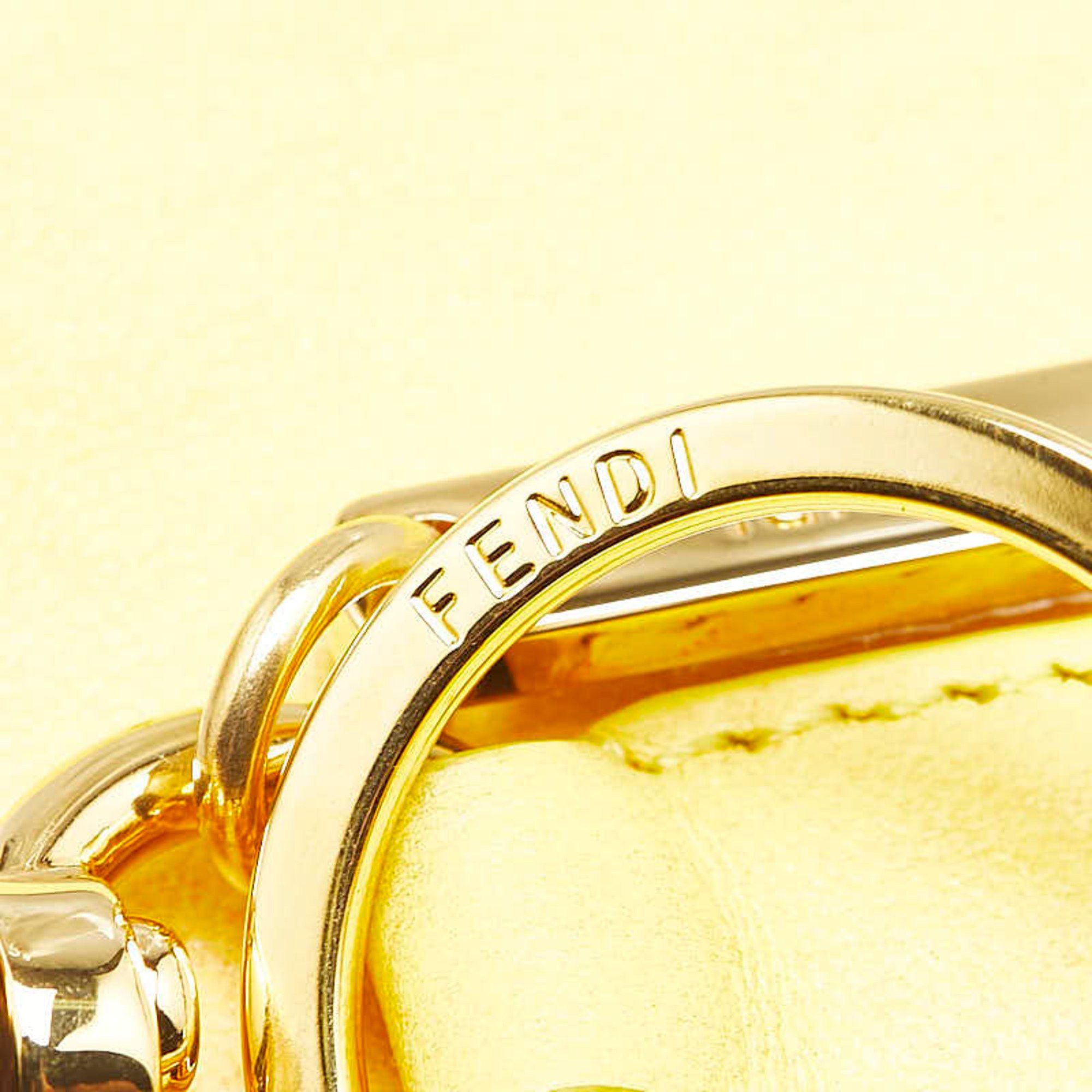 Fendi FENDI Mini Box Charm Keychain 7AR894 Yellow Leather Women's Size ONE SIZE - 7 Thumbnail