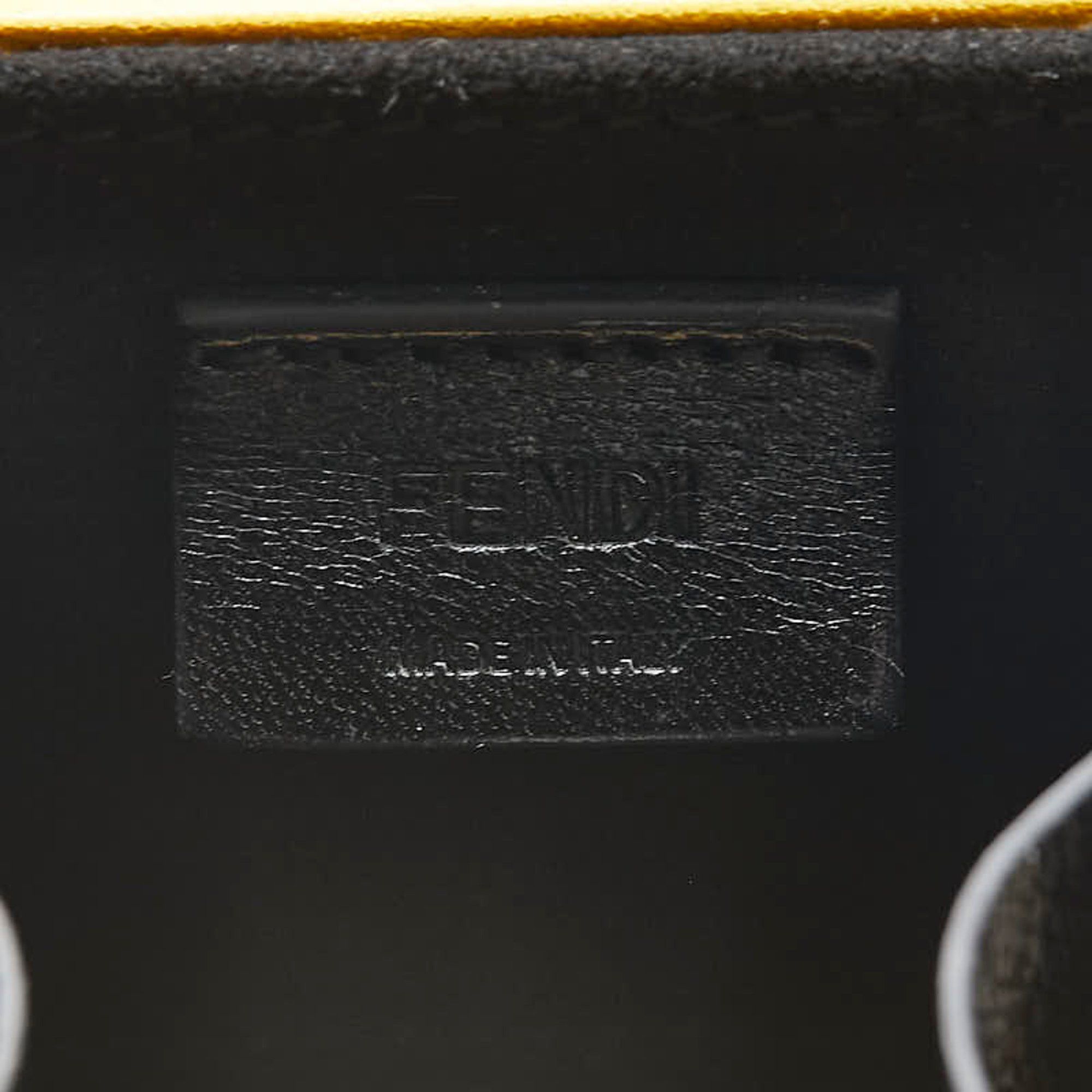 Fendi FENDI Mini Box Charm Keychain 7AR894 Yellow Leather Women's Size ONE SIZE - 4 Thumbnail
