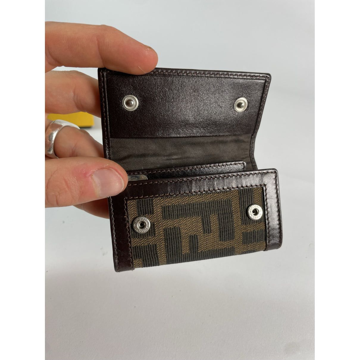 Fendi Baguette Brown Cotton Purse Size ONE SIZE - 5 Thumbnail