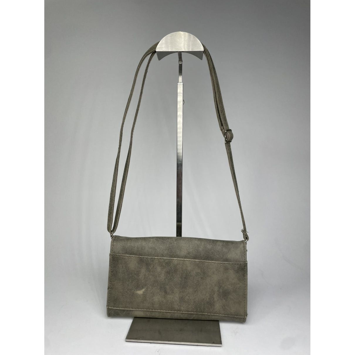 Y's Grey Suede Handbag Size ONE SIZE - 4 Thumbnail