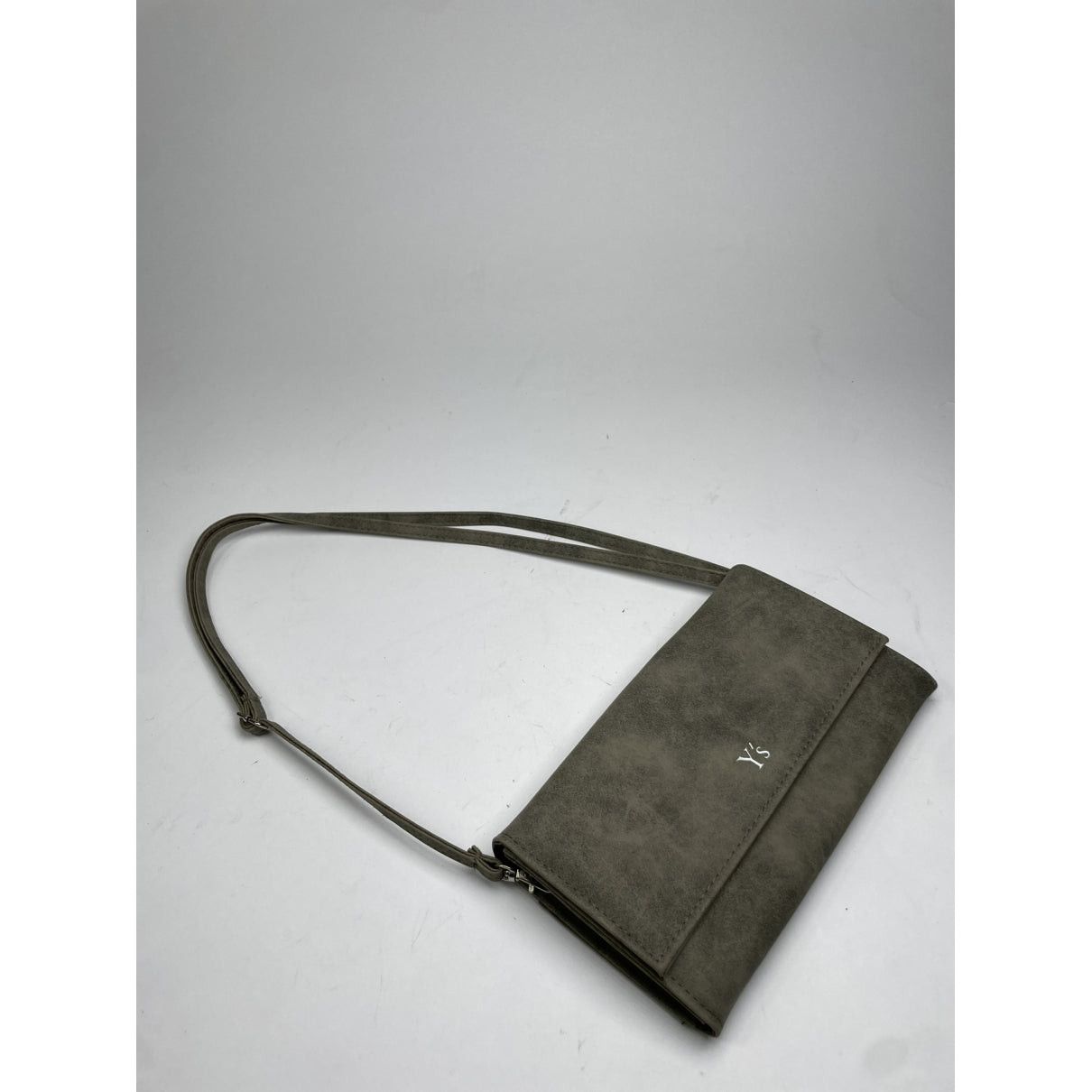 Y's Grey Suede Handbag Size ONE SIZE - 5 Thumbnail