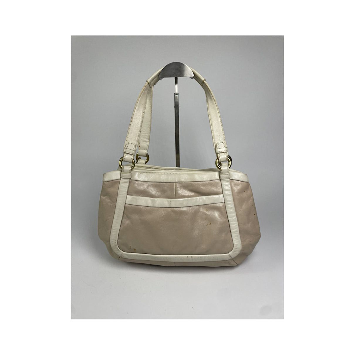 Coach Signature Sufflette White Leather Handbag Size ONE SIZE - 5 Thumbnail