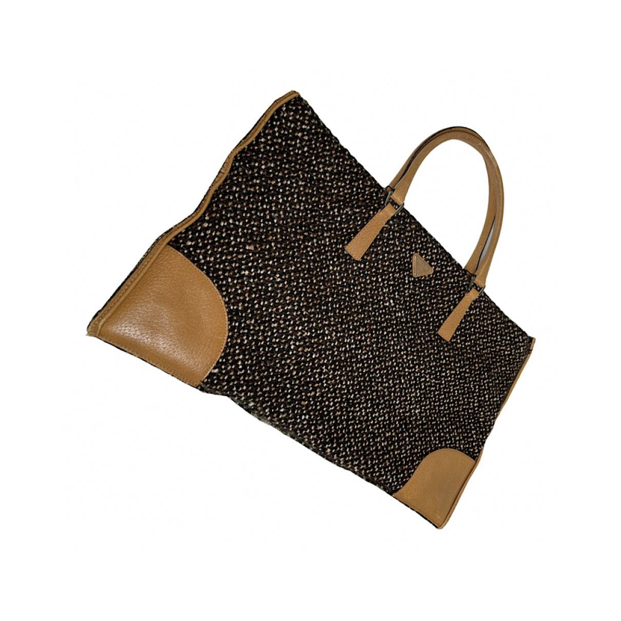 Prada Cleo Brown Wool Handbag Size ONE SIZE - 2 Thumbnail